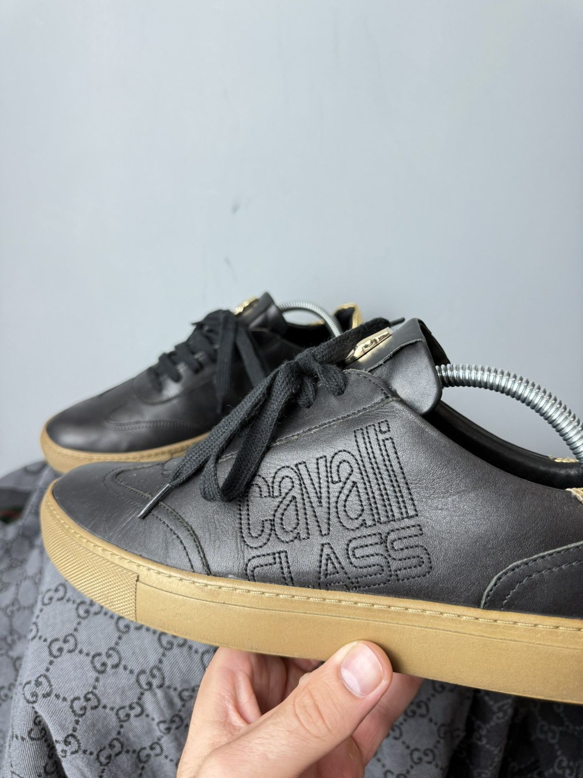 Cavalli Class Roberto Just Cavalli Class Leather Sneakers Luxury Size US 10 / EU 43 - 3 Thumbnail
