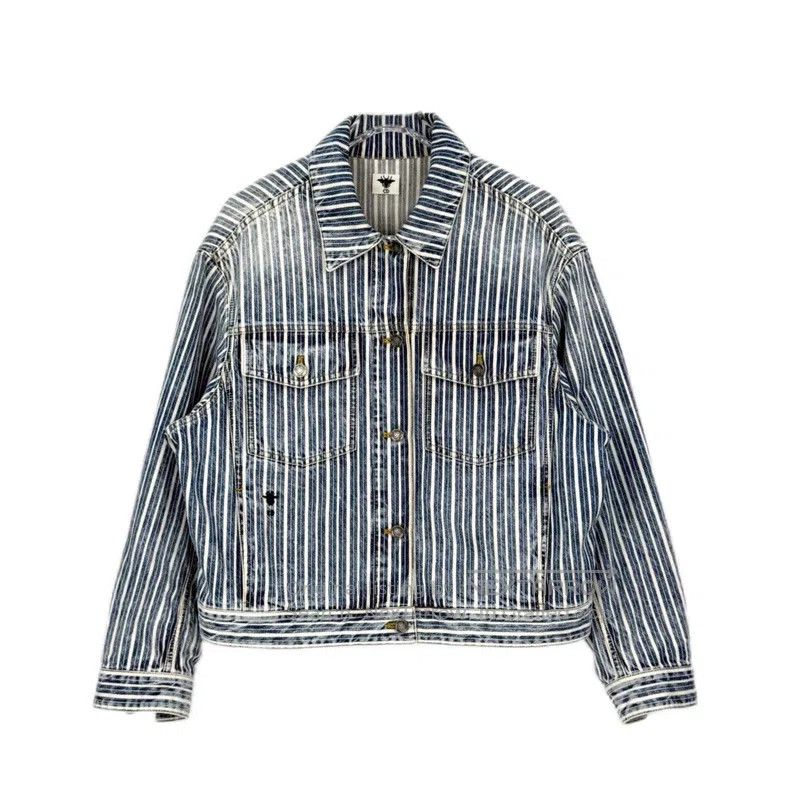Dior Dior Blue and white vertical embroidery bee denim jacket Size XS / US 0-2 / IT 36-38 - 1 Thumbnail