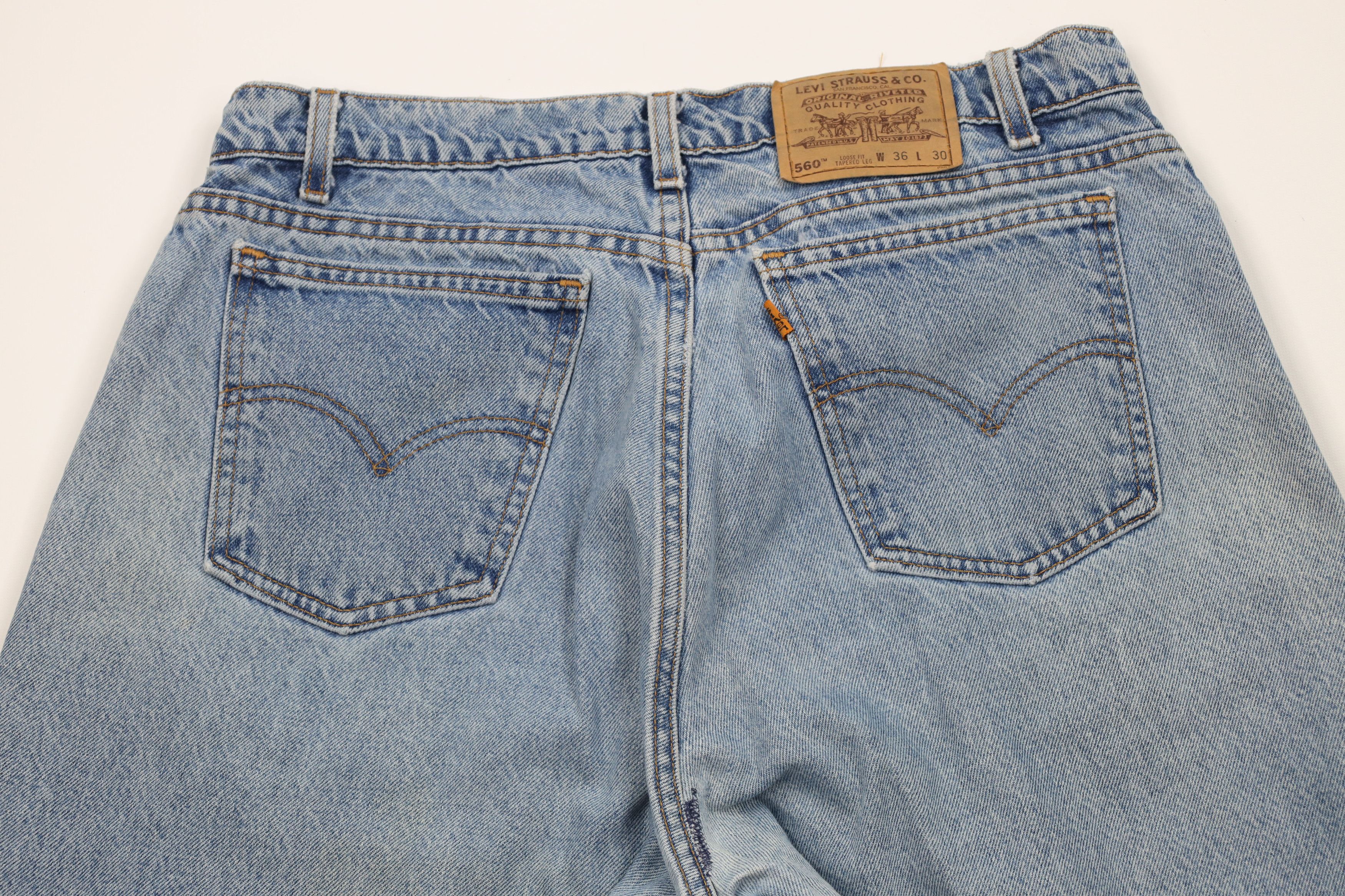 Levi's Vintage 90s Levis 560 Orange Tab Tapered Leg Jeans USA Size US 36 / EU 52 - 13 Thumbnail