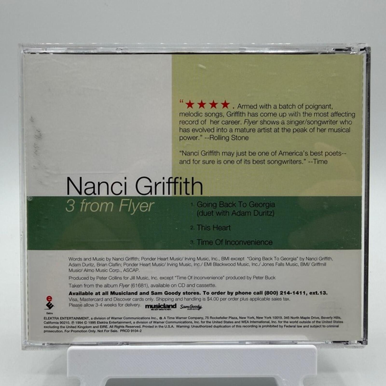 Other Nanci Griffith – 3 From Flyer (1994) - EP Album US Promo CD Size ONE SIZE - 2 Thumbnail