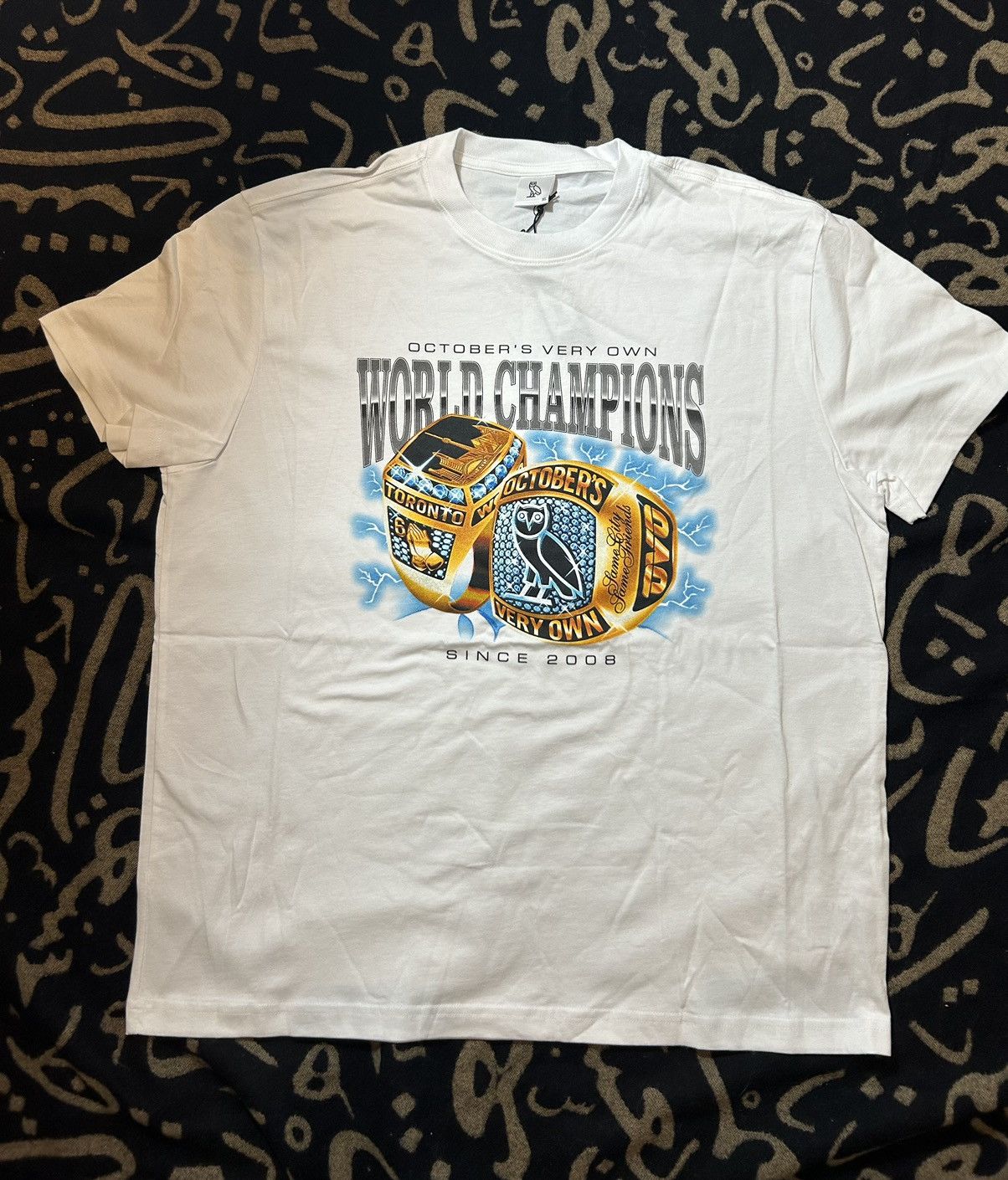 Drake × October's Very Own OVO Championship Ring T-Shirt Size US XL / EU 56 / 4 - 2 Thumbnail