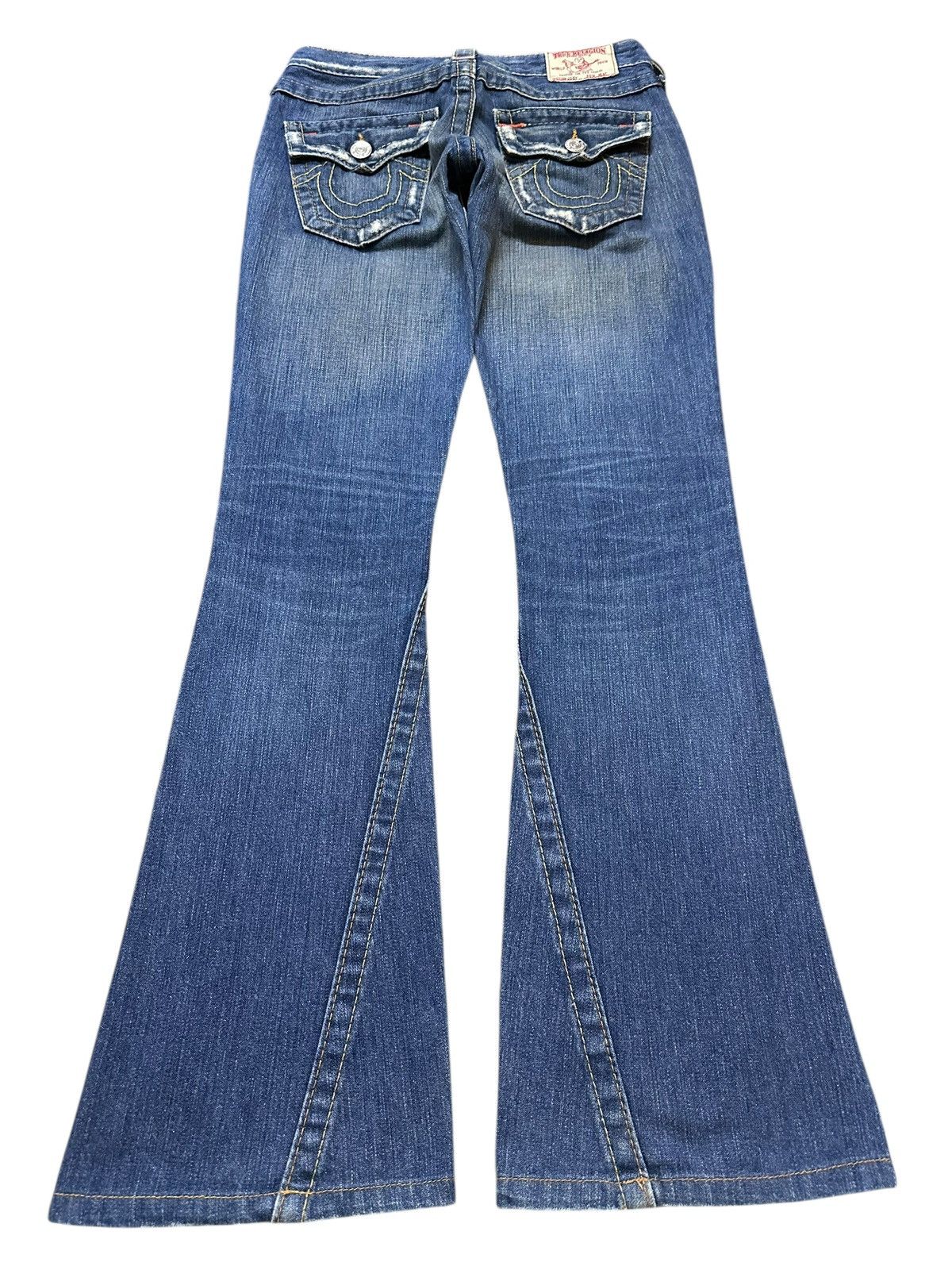 True Religion Vintage Usa True Religion Blue Faded Wash Bootcut Jeans Size 27" / US 4 / IT 40 - 2 Thumbnail
