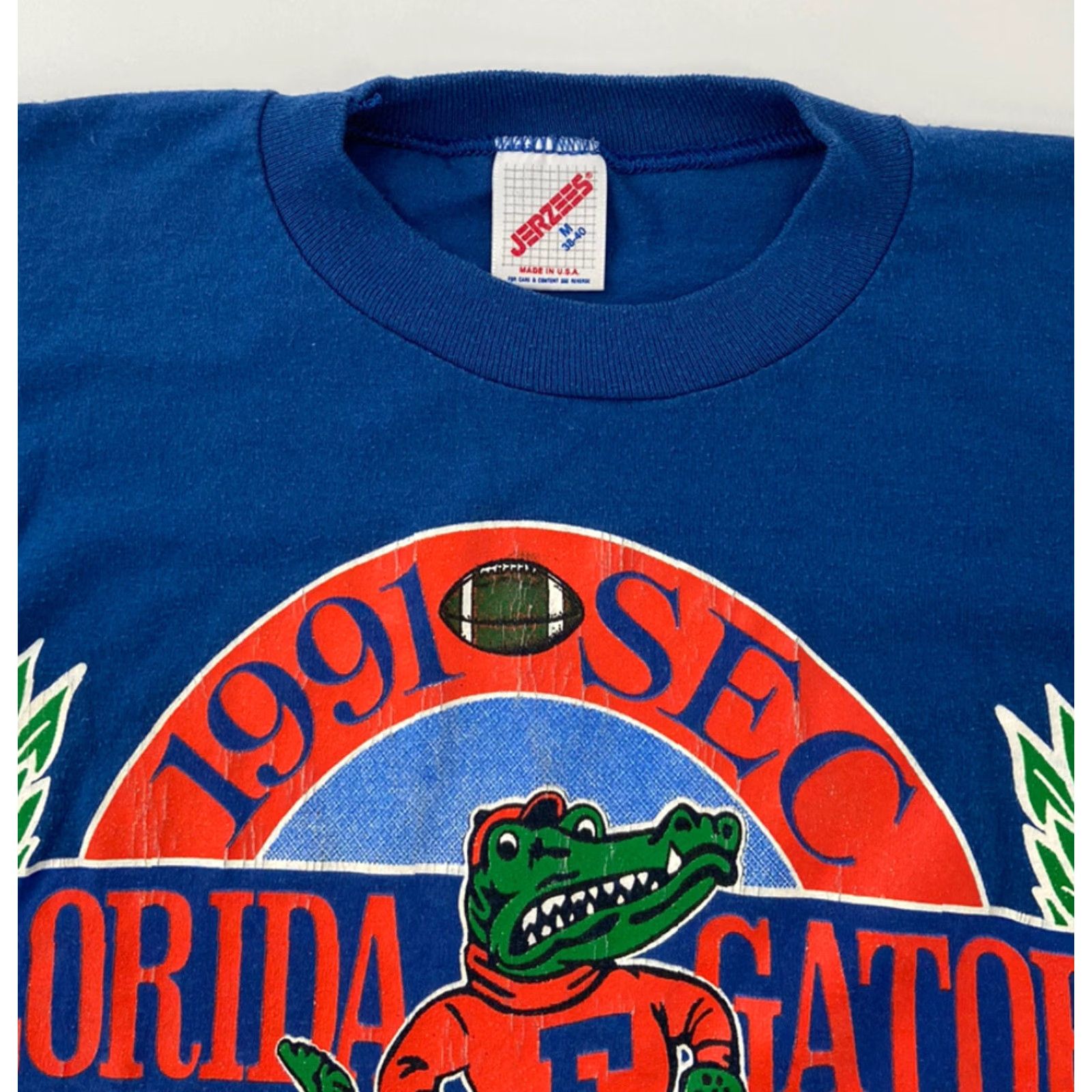 Jerzees VINTAGE Florida Gators Football Shirt 1991 Champions UF Graphic Tee Adult Medium Blue Mens M Size US M / EU 48-50 / 2 - 3 Thumbnail