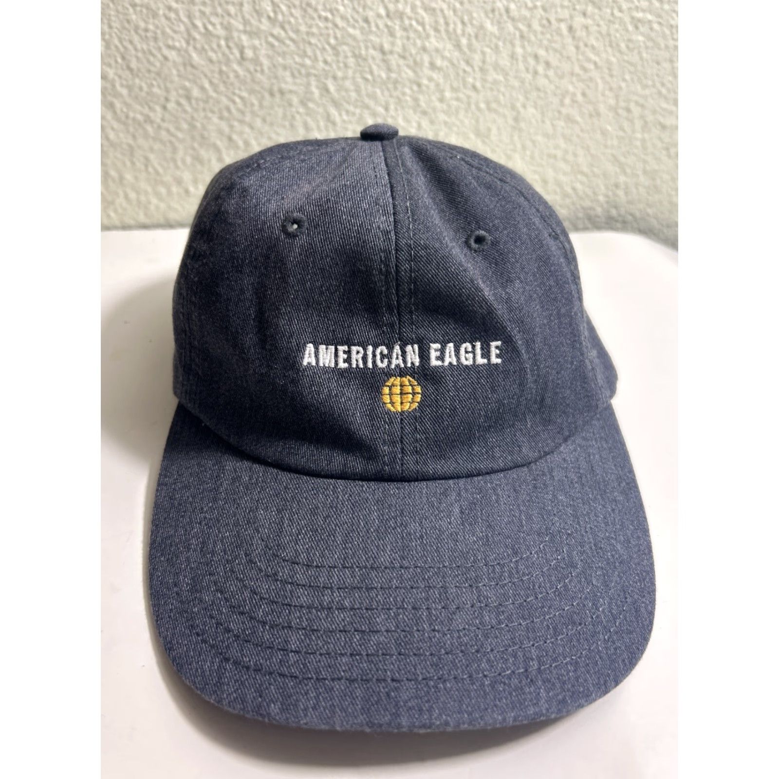 American Eagle Outfitters American Eagle Gray Strapback Baseball Hat Dad Hat Cotton One Size Size ONE SIZE - 2 Thumbnail