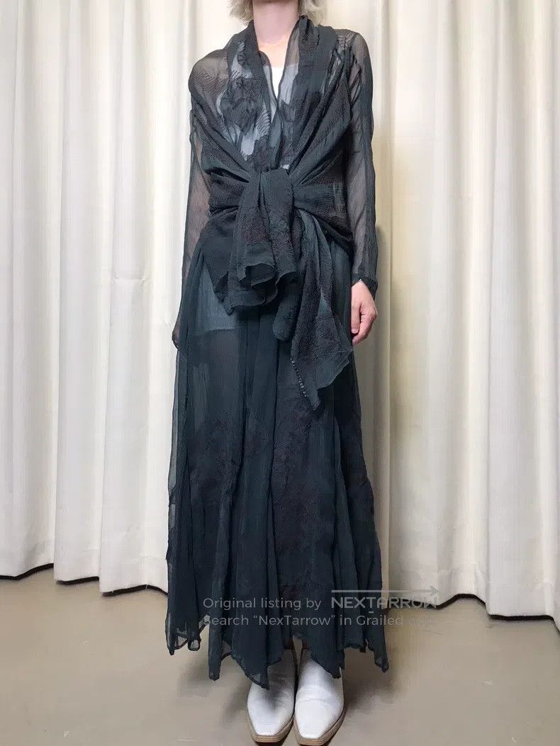 Issey Miyake Issey Miyake Vintage Plant Embroidered Cover-Up Coat Size S / US 4 / IT 40 - 4 Thumbnail