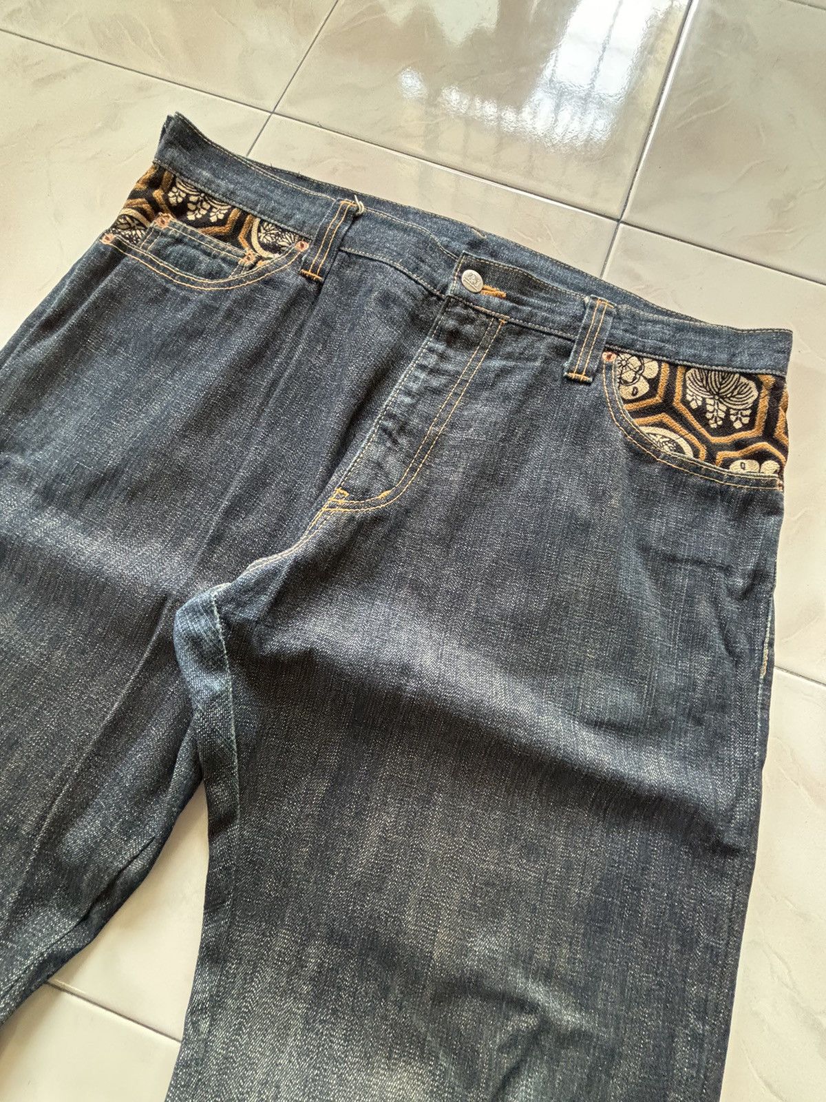 Japan Blue Juvenile Delinquent X Japan Blue Panelling Indigo Dyed Jeans Size US 38 / EU 54 - 18 Thumbnail