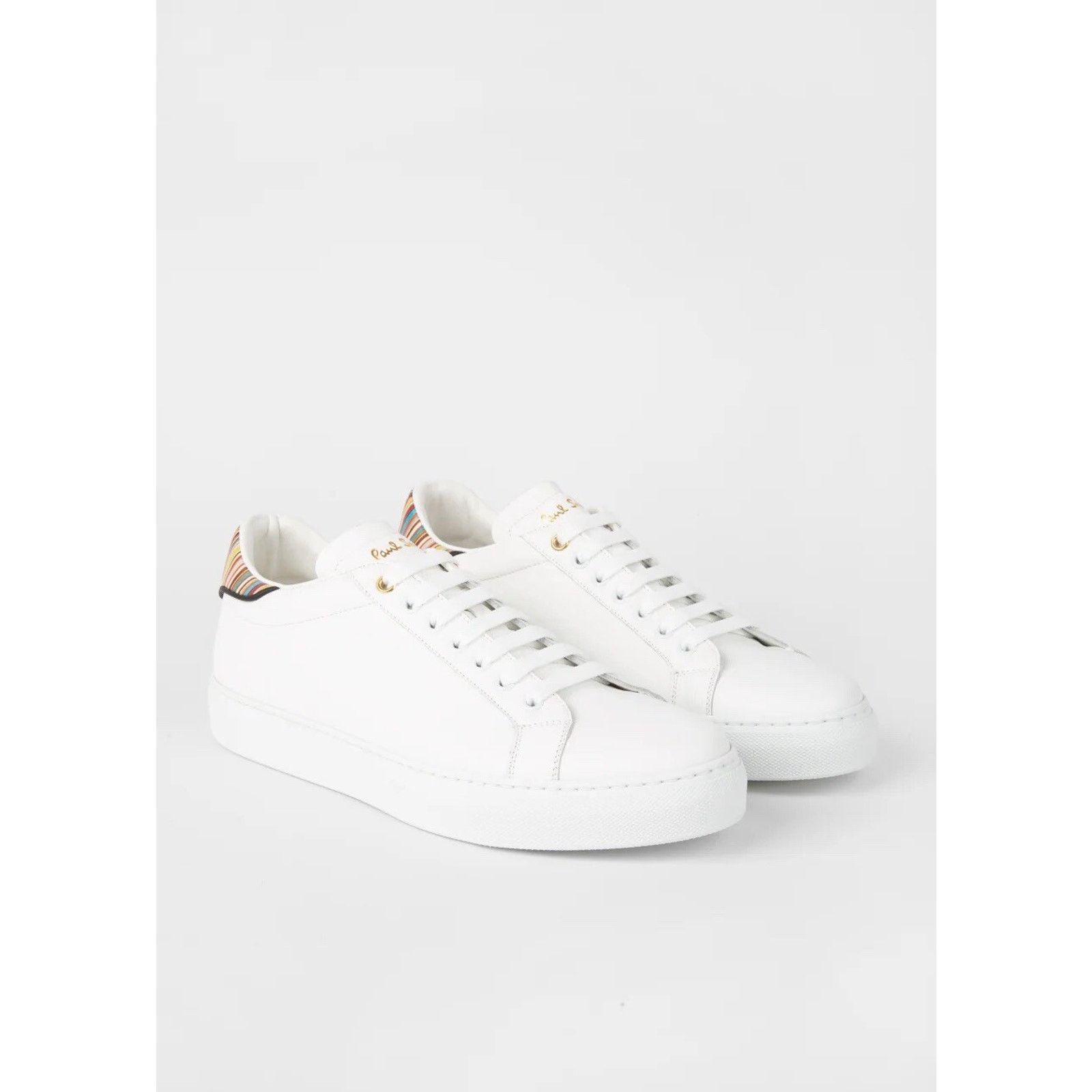 Paul Smith NWT $475 PAUL SMITH Leather MultiStripe Sneakers UK 7/US 8 Size US 7 / EU 40 - 1 Thumbnail