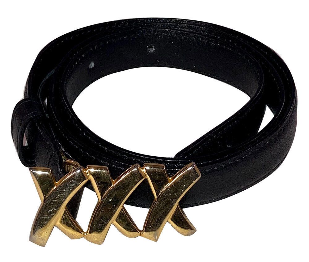 Paloma Picasso XXX Gold Buckle with Black Belt