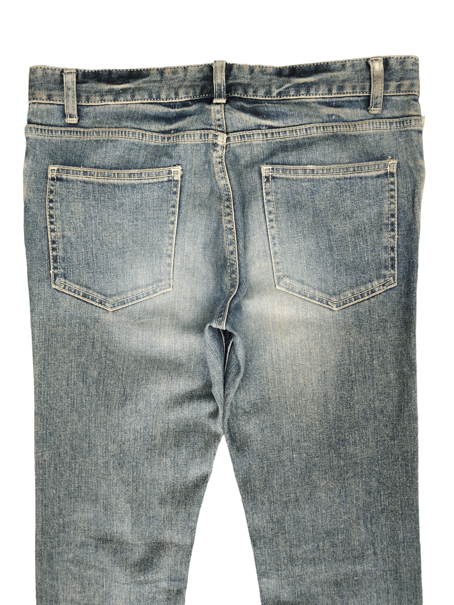 Comme des Garcons × Undercover Japanese Brand Ship Jet Blue Skinny Stone Wash Denim Pants Size US 30 / EU 46 - 9 Thumbnail