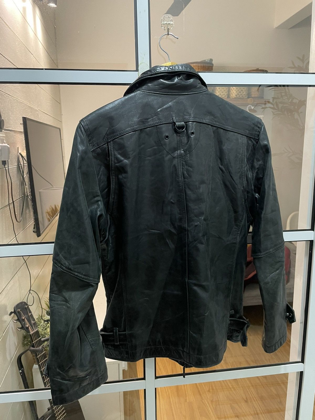 14th Addiction 2000s A.S.M Japanese Brand Gas Mask Leather Jacket (Buffalo) Size US M / EU 48-50 / 2 - 4 Thumbnail