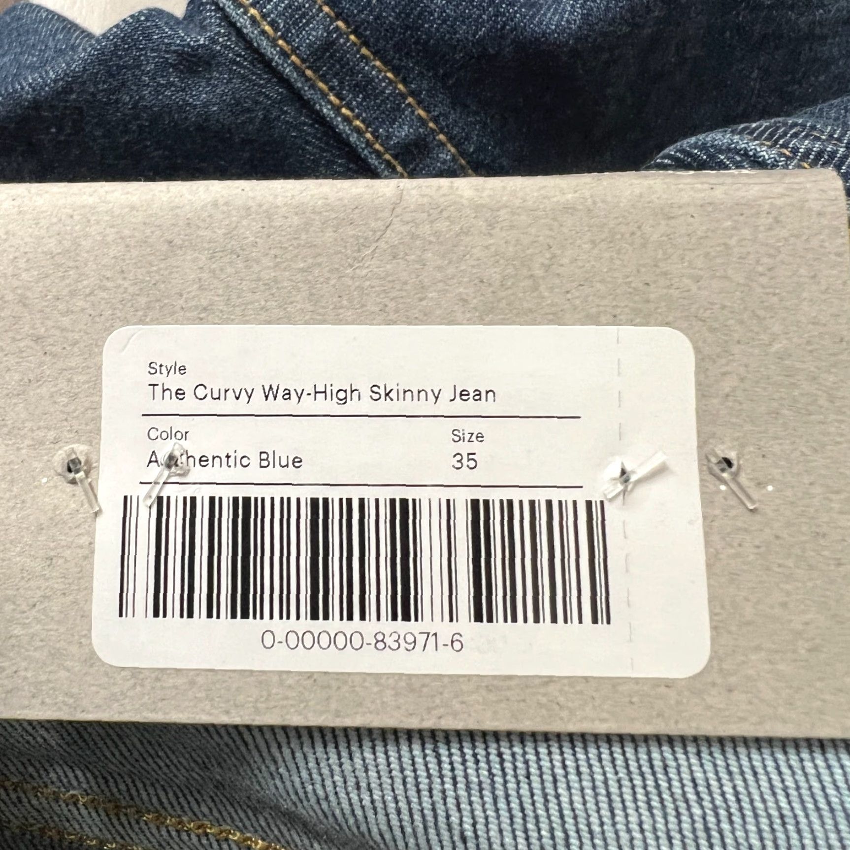 Everlane Everlane Women's Jeans Curvy Way High Skinny Size 35 Blue Wash Size 24" / US 00 / IT 34 - 6 Thumbnail