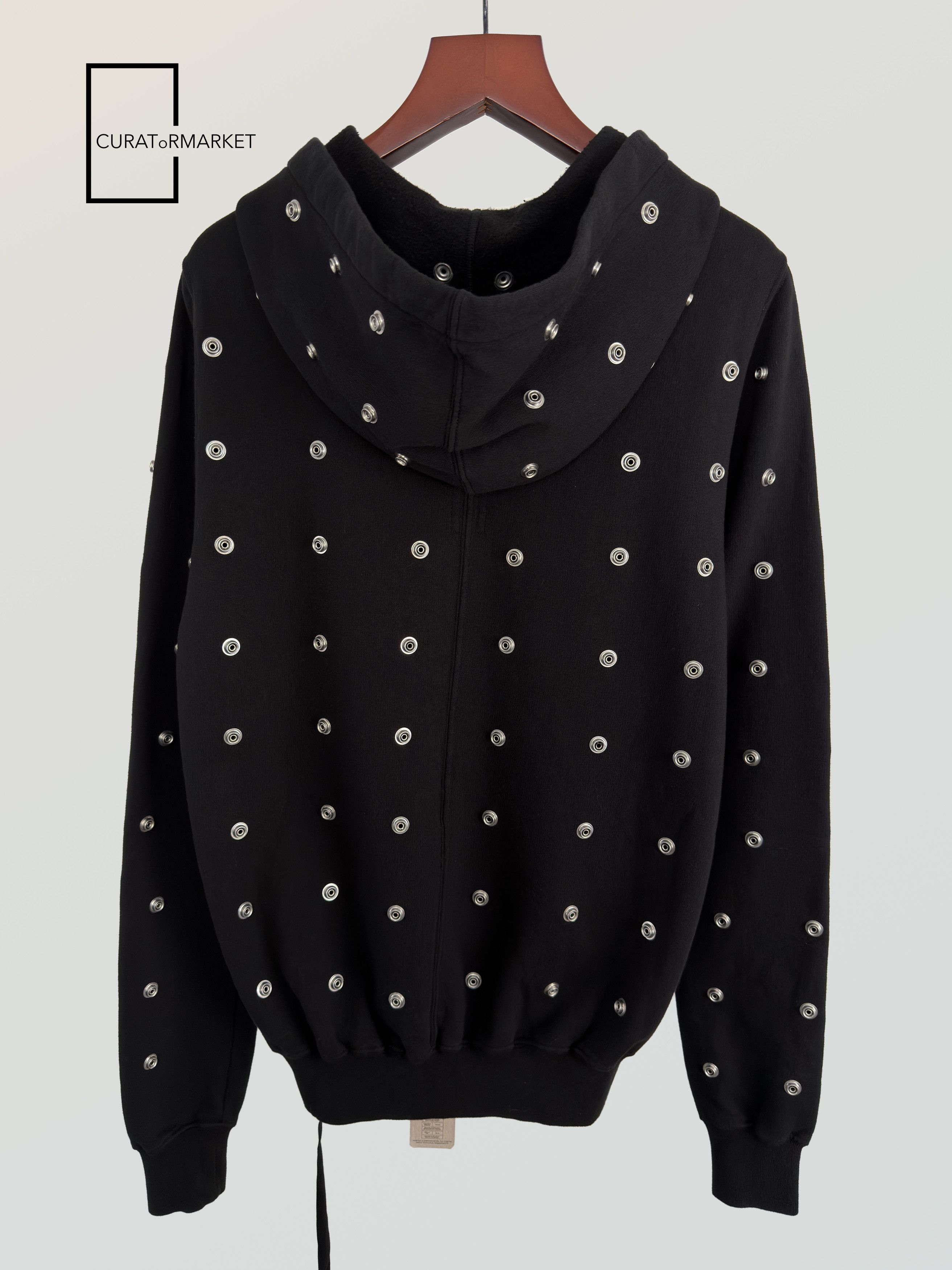 Rick Owens Drkshdw Granbury Organic Fleece Press Stud Button Hoodie SS24 Lido Size US S / EU 44-46 / 1 - 5 Thumbnail