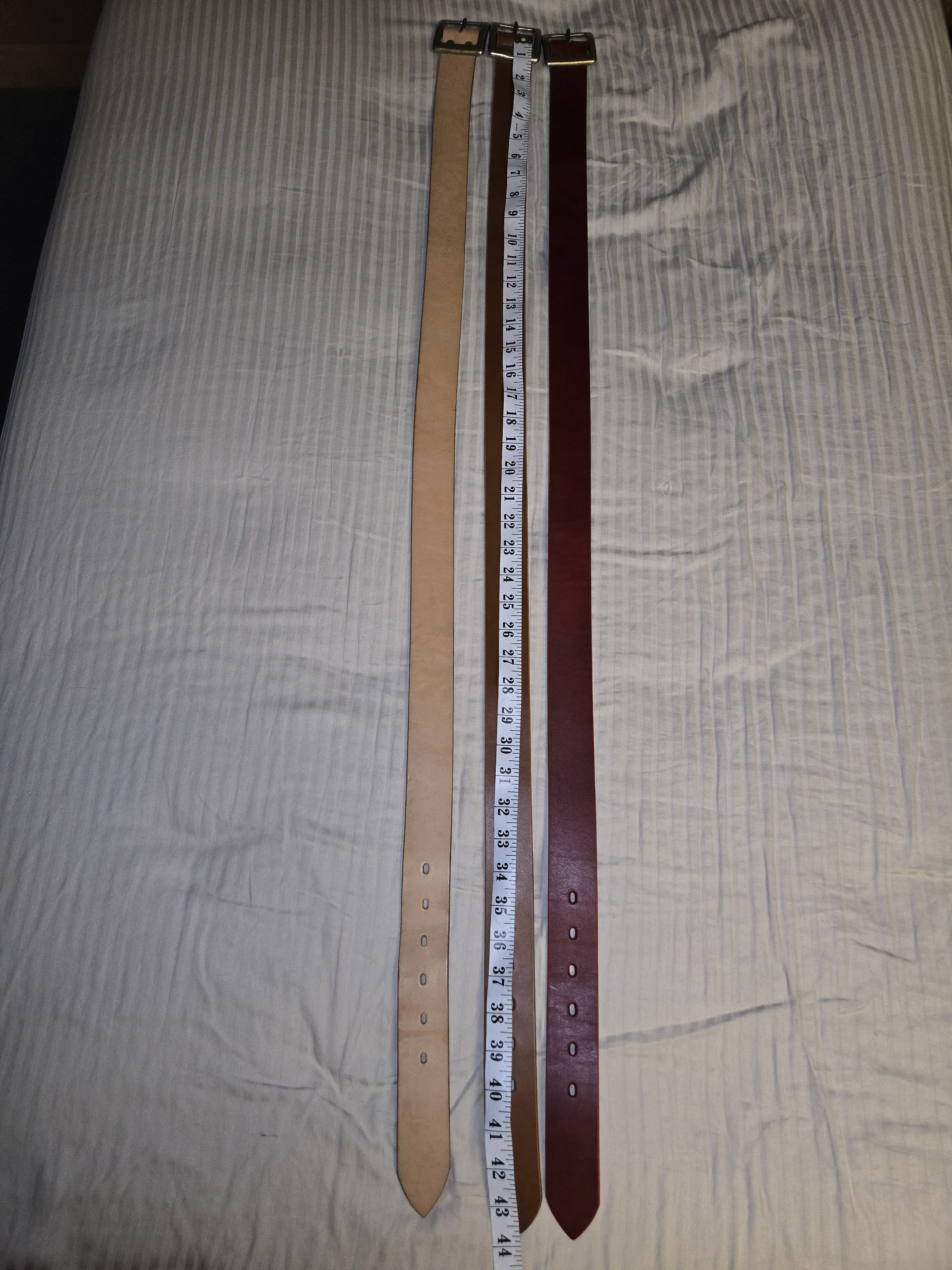 Big John BIG JOHN: Heavy Weight Himeji: 3 belts, natural, brown, red Size 36 - 8 Thumbnail