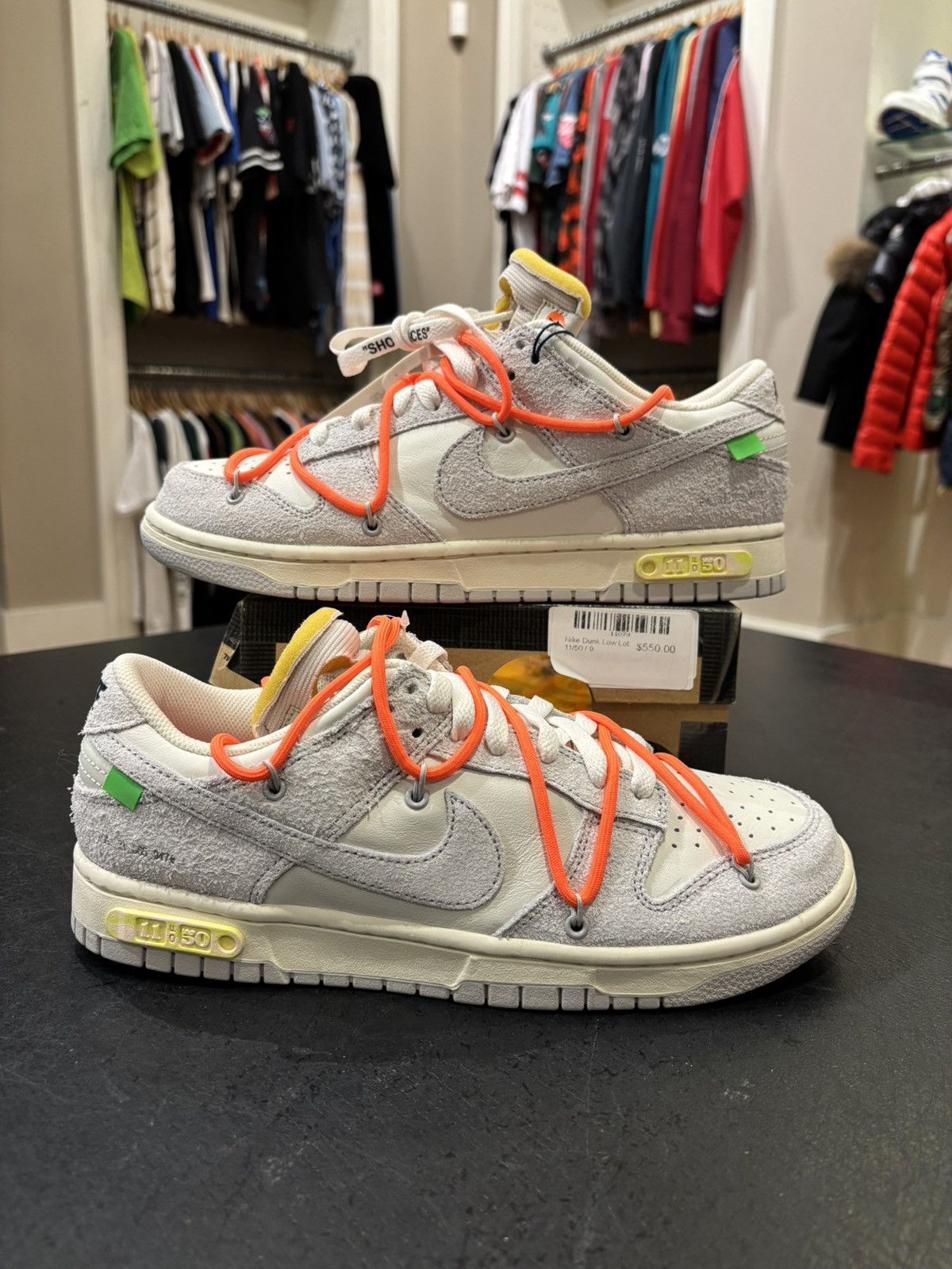 Nike × Off-White Nike X Off-White Dunk Low ‘Lot 11’ Size US 9 / EU 42 - 1 Thumbnail