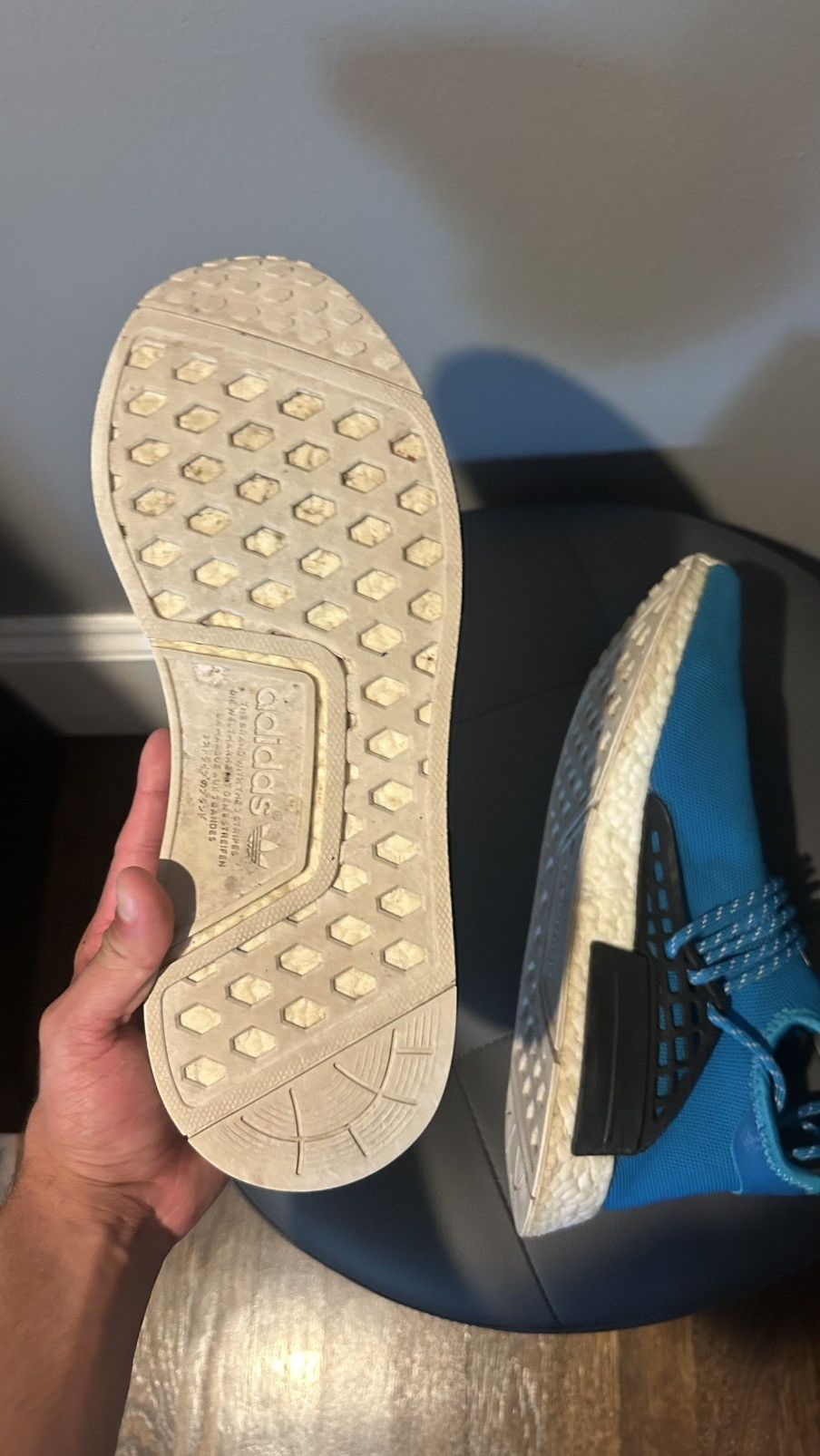 Adidas × Human Made Adidas Pharrell x Human Race NMD “Human Being” Blue Size US 10 / EU 43 - 6 Thumbnail