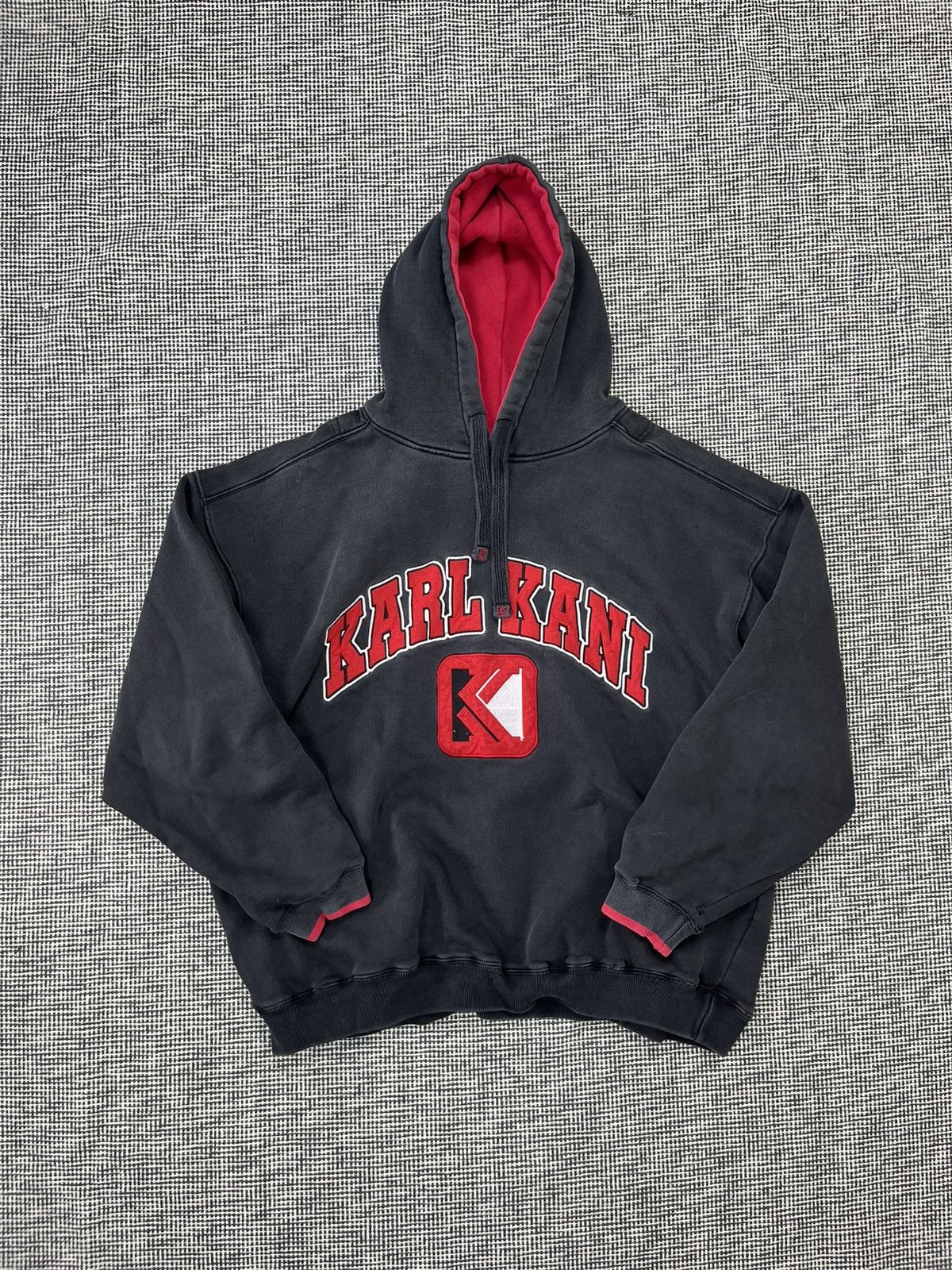 90s Karl Kani baggy hoodie washed fader skate rap y2k