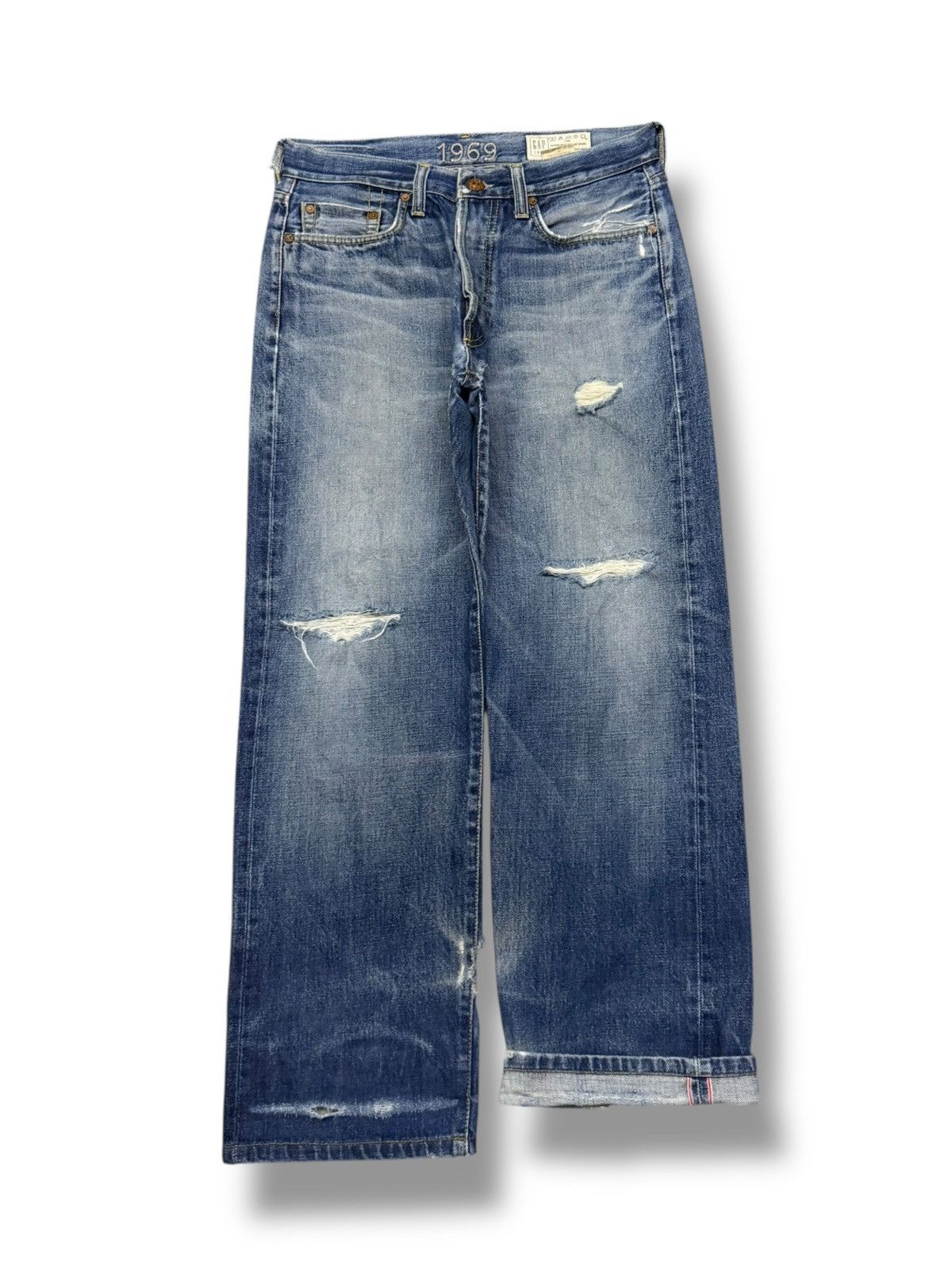 Gap Vintage Rare GAP 1969 Selvedge Redline Made in Italy ~ W31 Size US 31 - 2 Thumbnail