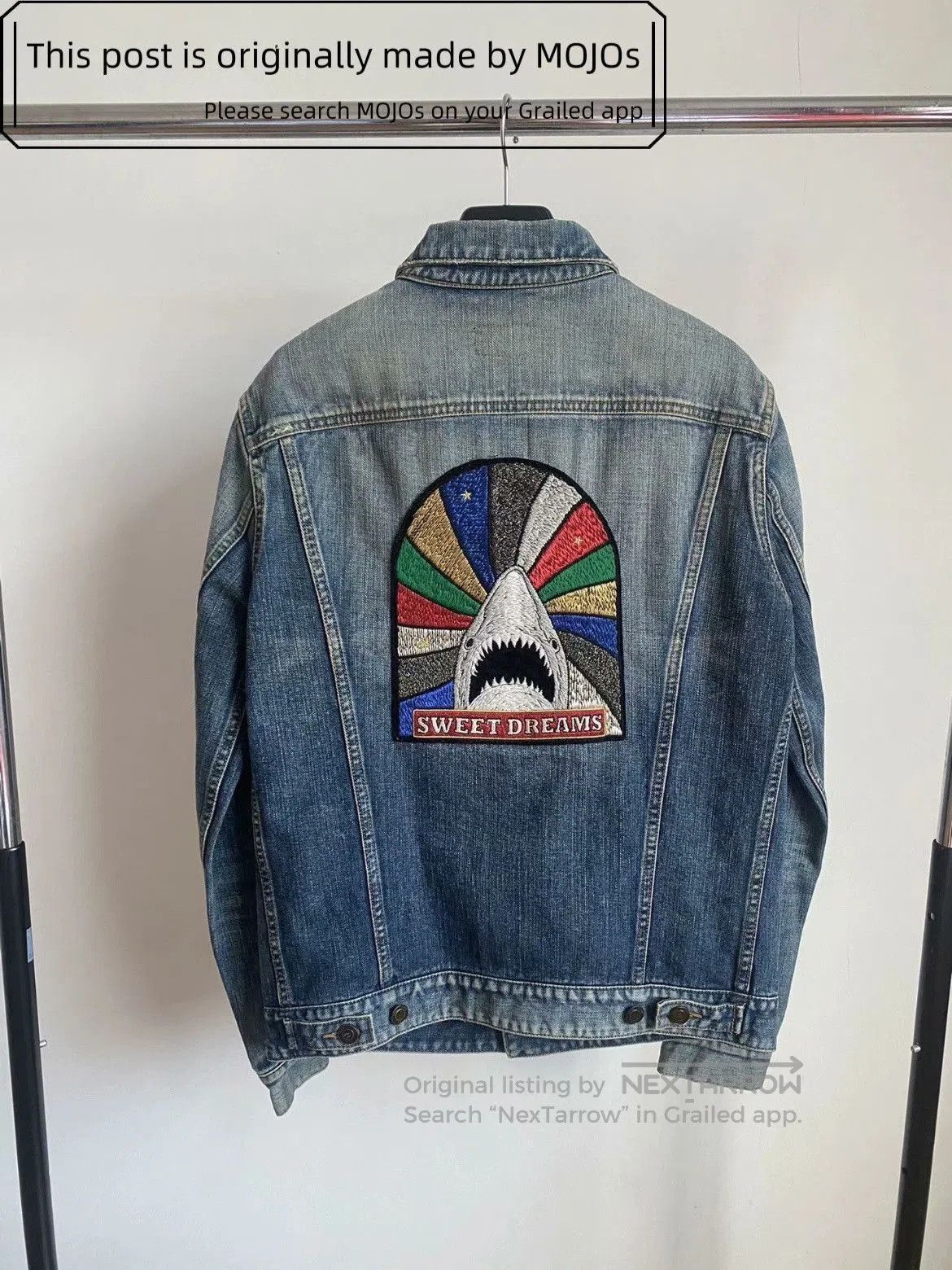 Saint Laurent Paris Saint Laurent Paris 16AW Shark Back Patch Denim Jacket. Size US L / EU 52-54 / 3 - 1 Thumbnail