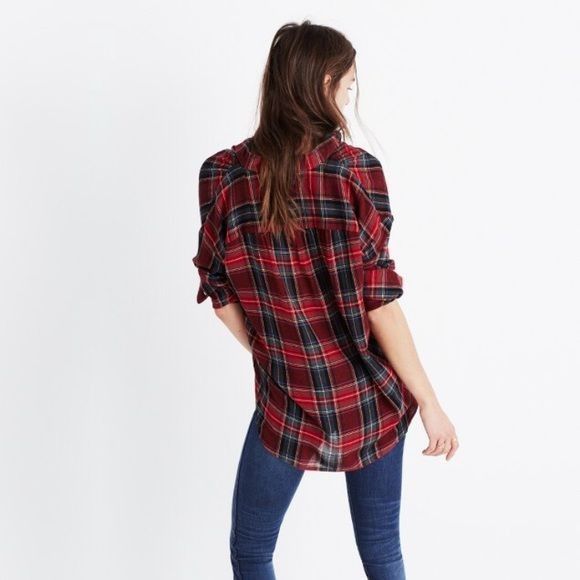 Madewell Madewell Red Tartan Plaid Button Up CENTRAL Shirt S Wool Boy Size S / US 4 / IT 40 - 7 Thumbnail