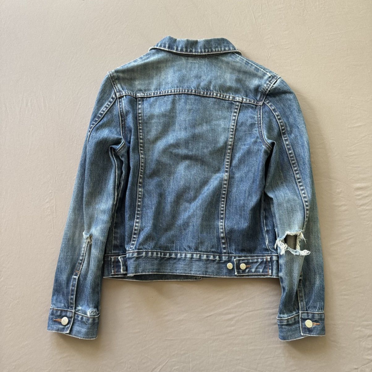 J.Crew J.Crew Classic Distressed Denim Jacket Size US S / EU 44-46 / 1 - 4 Thumbnail