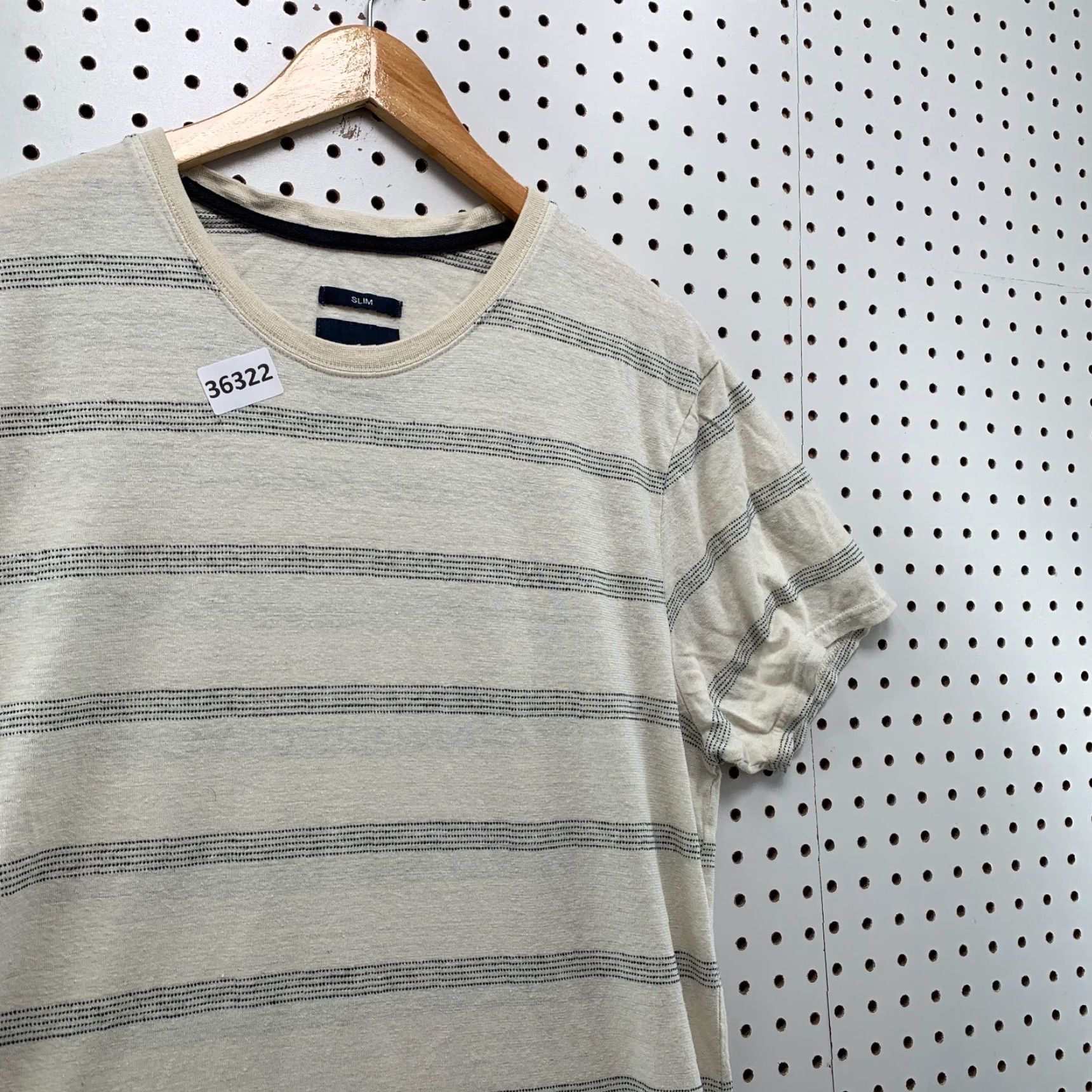 Prana Prana Slim Shirt Medium Beige Striped Short Sleeve Outdoor Casual 20x29 Mens Size US M / EU 48-50 / 2 - 6 Thumbnail