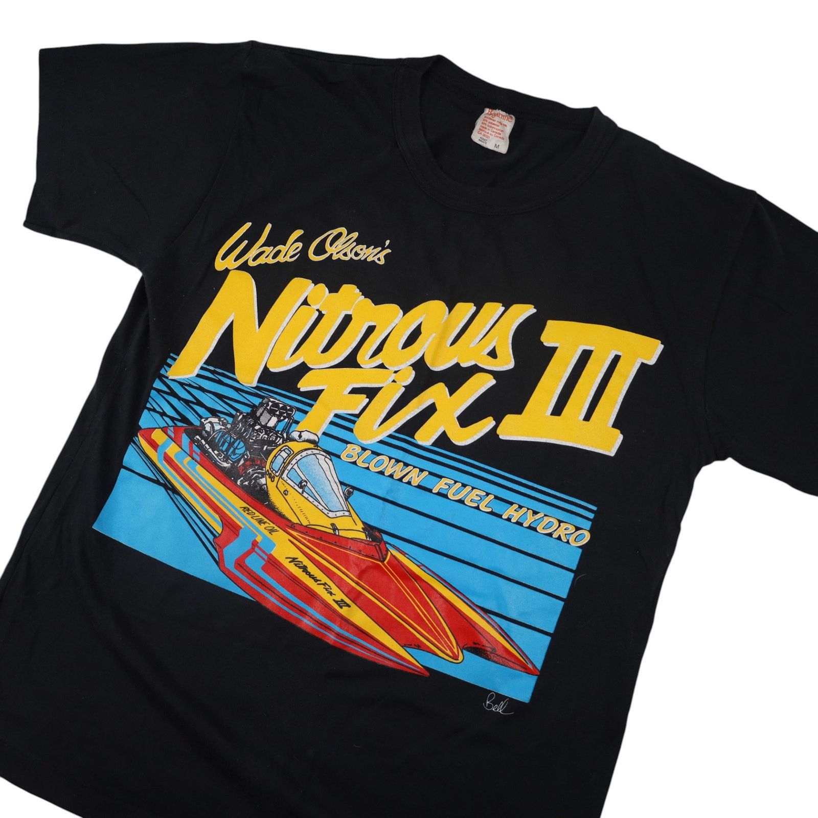 Vintage VTG Wade Olsons Nitrous Fix III Hydroplane Graphic T Shirt Size US M / EU 48-50 / 2 - 2 Thumbnail