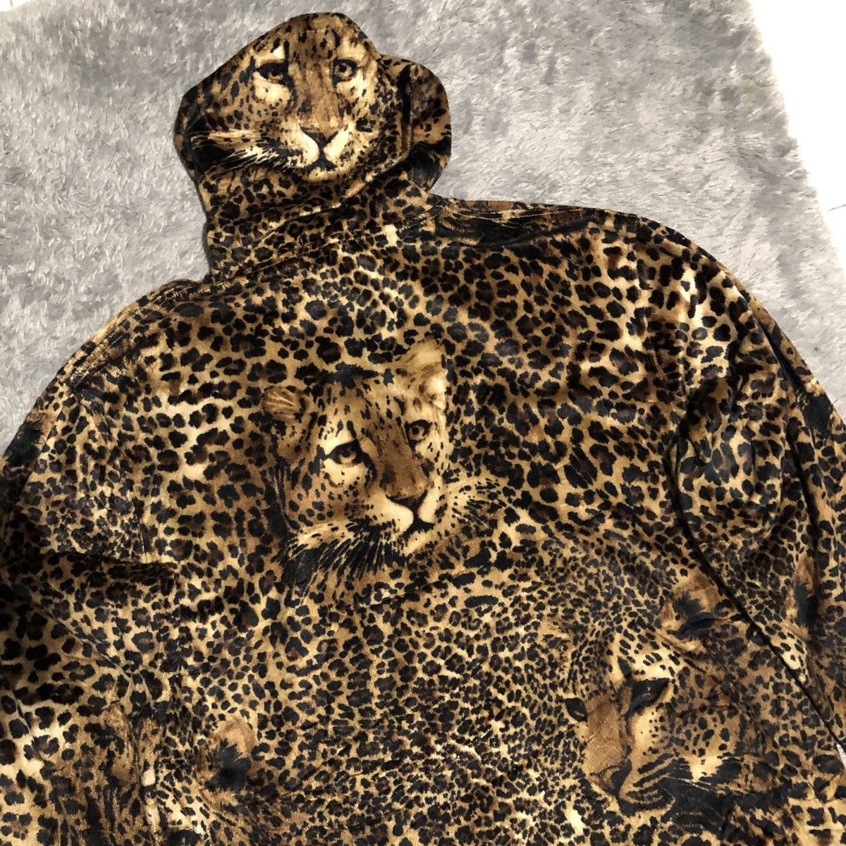 Vintage VTG 90’ PLANET BLUE ISLAND LEOPARD ZIP HOODIE Size US XL / EU 56 / 4 - 6 Thumbnail