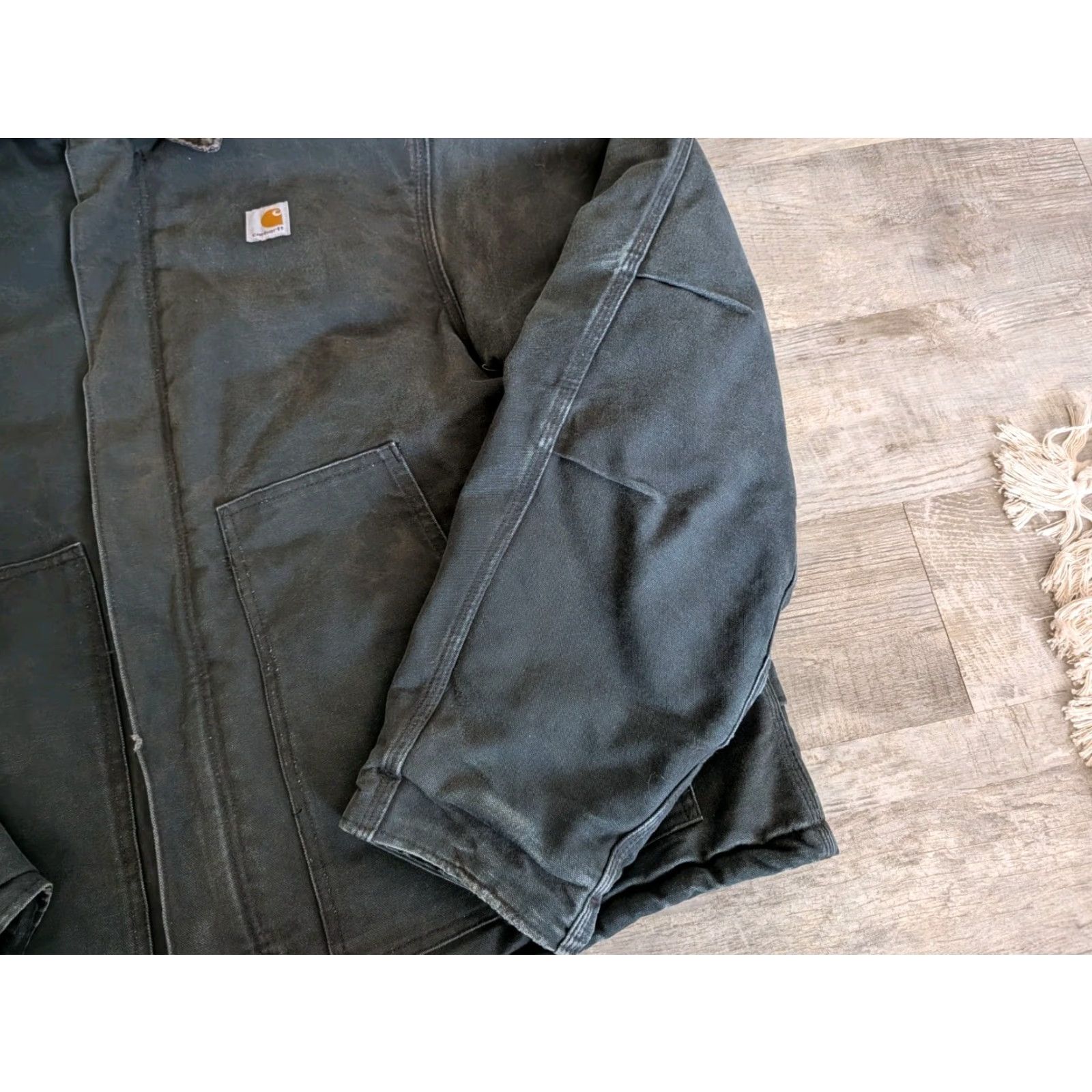 Carhartt VINTAGE Carhartt J02 BLK 46 Tall Bomber Jacket Corduroy Collar Quilted Lined Workwear USA Mens Size US S / EU 44-46 / 1 - 3 Thumbnail
