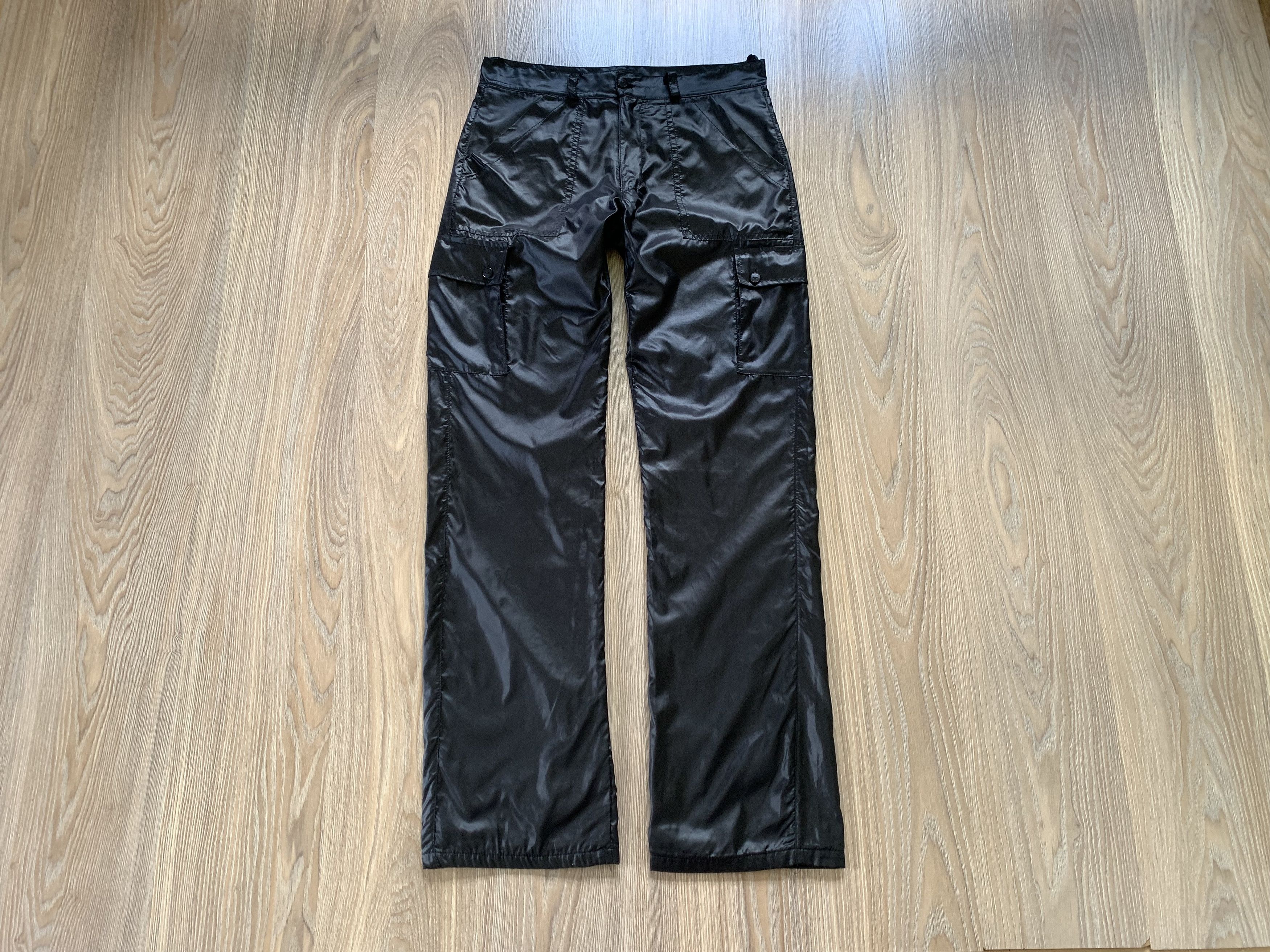 Other Italian Uomo Collection Men's Nylon Black Cargo Pants Size US 30 / EU 46 - 1 Thumbnail