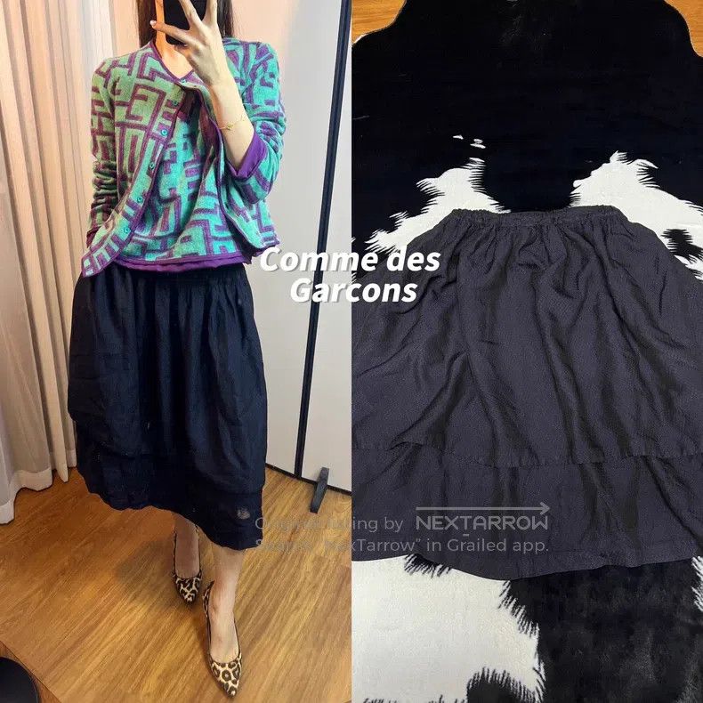 Comme Des Garcons size XS Double-Layered Deep Blue Oversiz