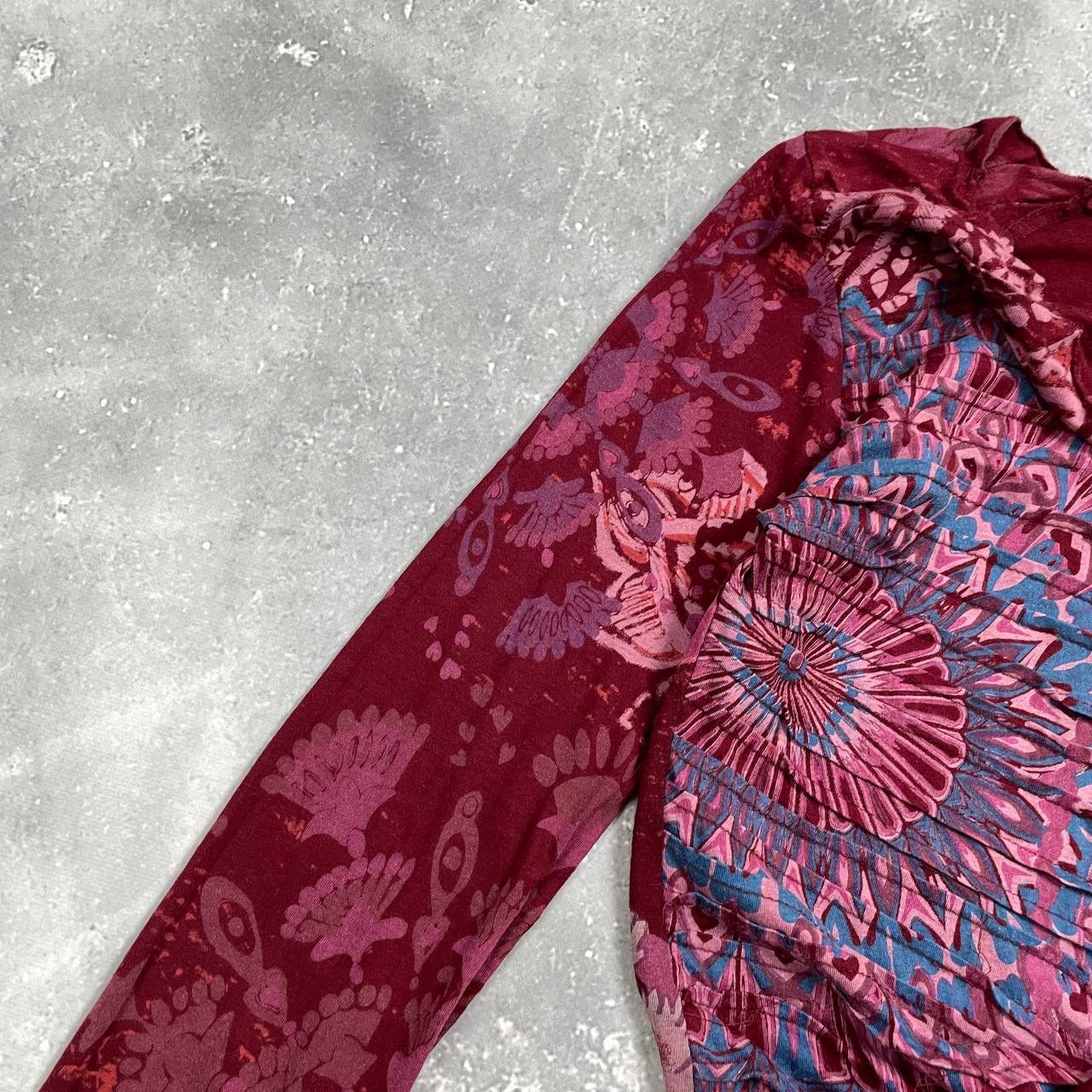 Desigual Desigual Y2K Long Sleeve Top Women’s Red/ Pink Size S Size S / US 4 / IT 40 - 12 Thumbnail