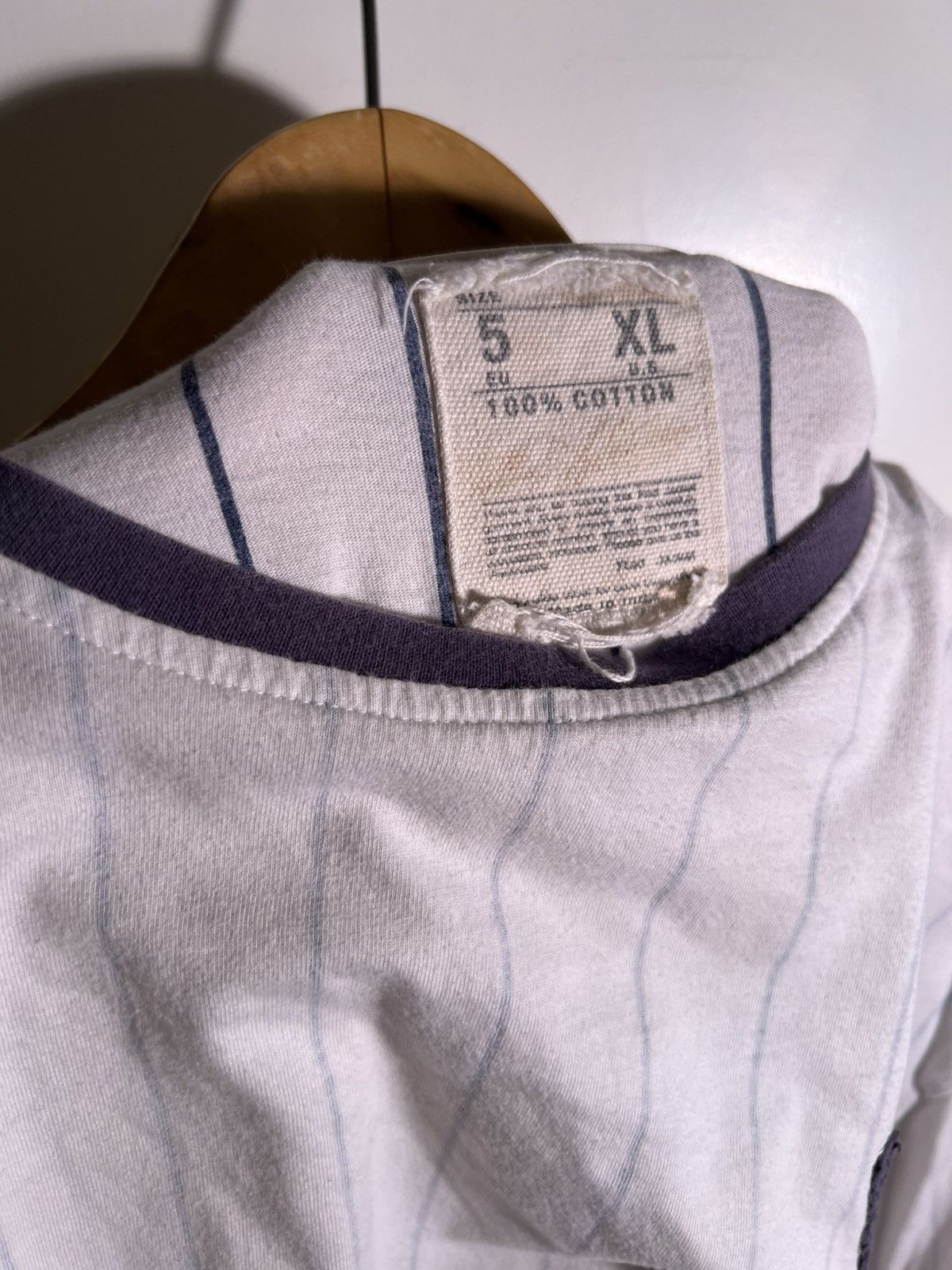 Vintage Y2K 2000’s Vintage New York Yankees Baseball Stripe T Shirt Size US XL / EU 56 / 4 - 8 Thumbnail