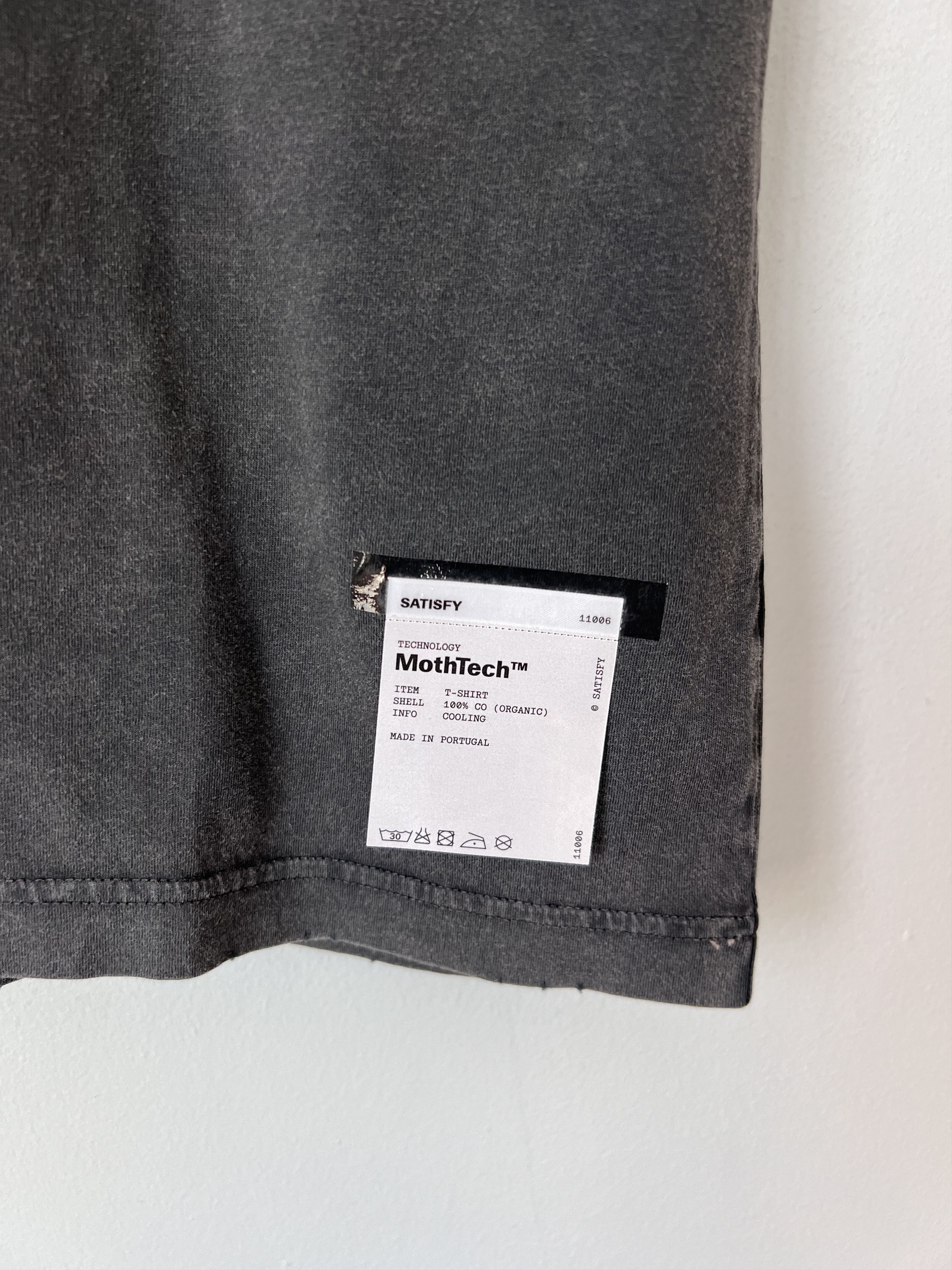 Satisfy Satisfy Running Oversized Text Logo Mothtech Tee in Black Size US M / EU 48-50 / 2 - 3 Thumbnail