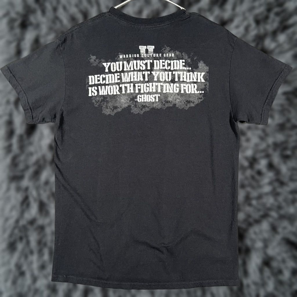 Gildan Gildan Shirt Mens M Black Warfare Skull Ghost Graphic Warrior Culture Tee Size US M / EU 48-50 / 2 - 1 Thumbnail