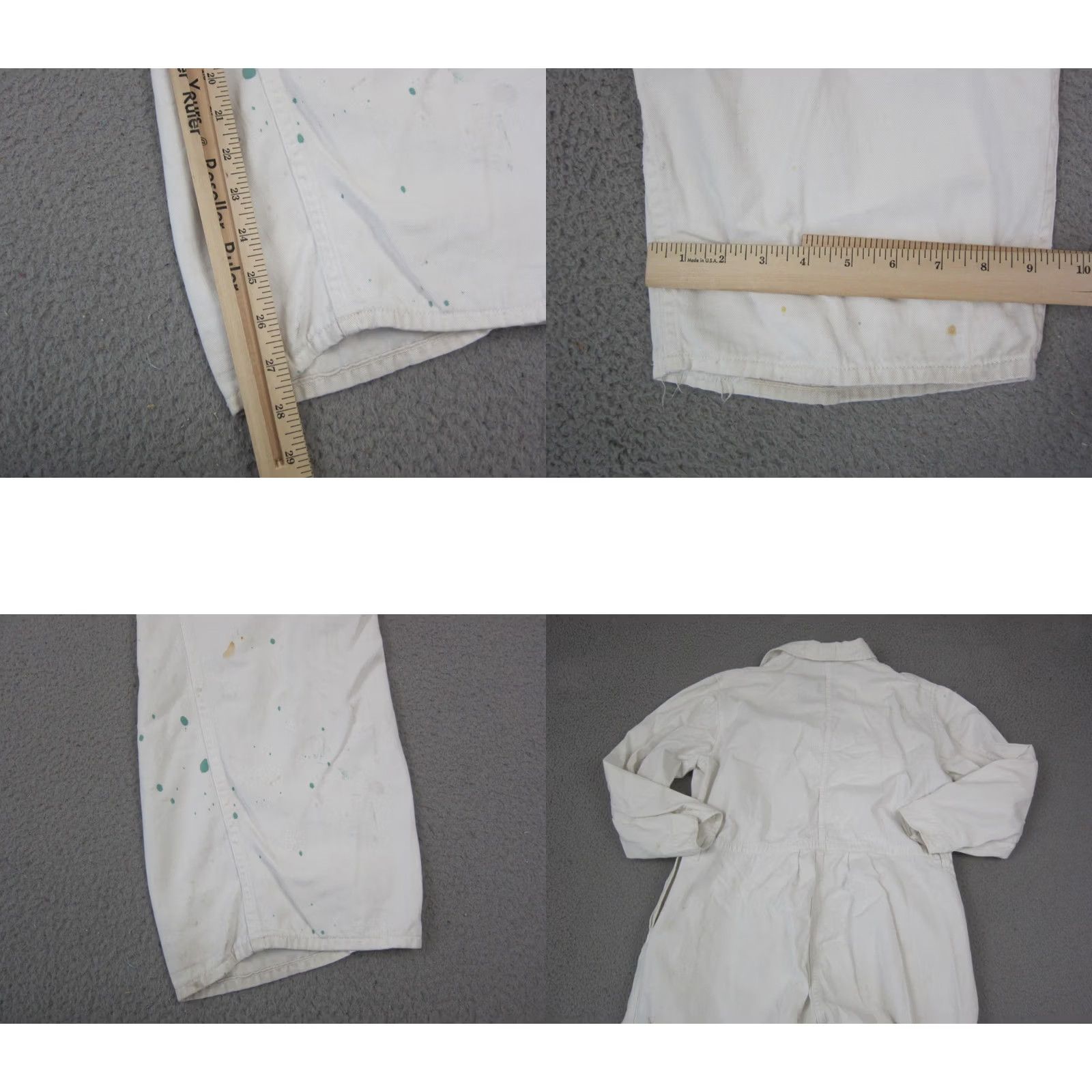 Denime VINTAGE Bolenium Overalls Mens 40 x 28 White Denim Workwear 60s 70s Size US 40 / EU 56 - 9 Thumbnail