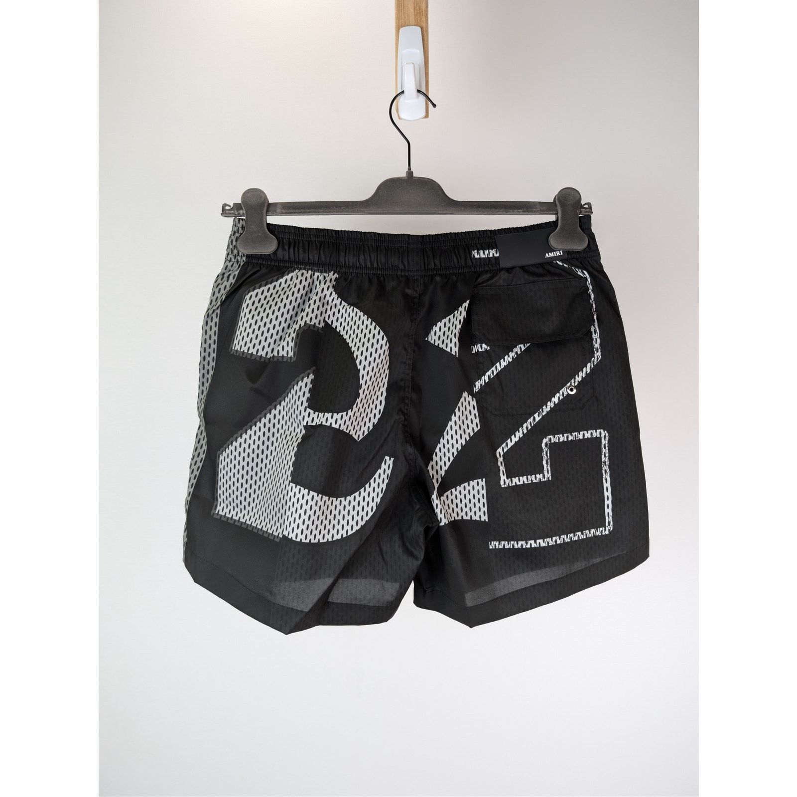 Amiri o1rshd1 Q:2 / Spliced Swim Trunk Shorts in Black Size US 32 / EU 48 - 10 Thumbnail