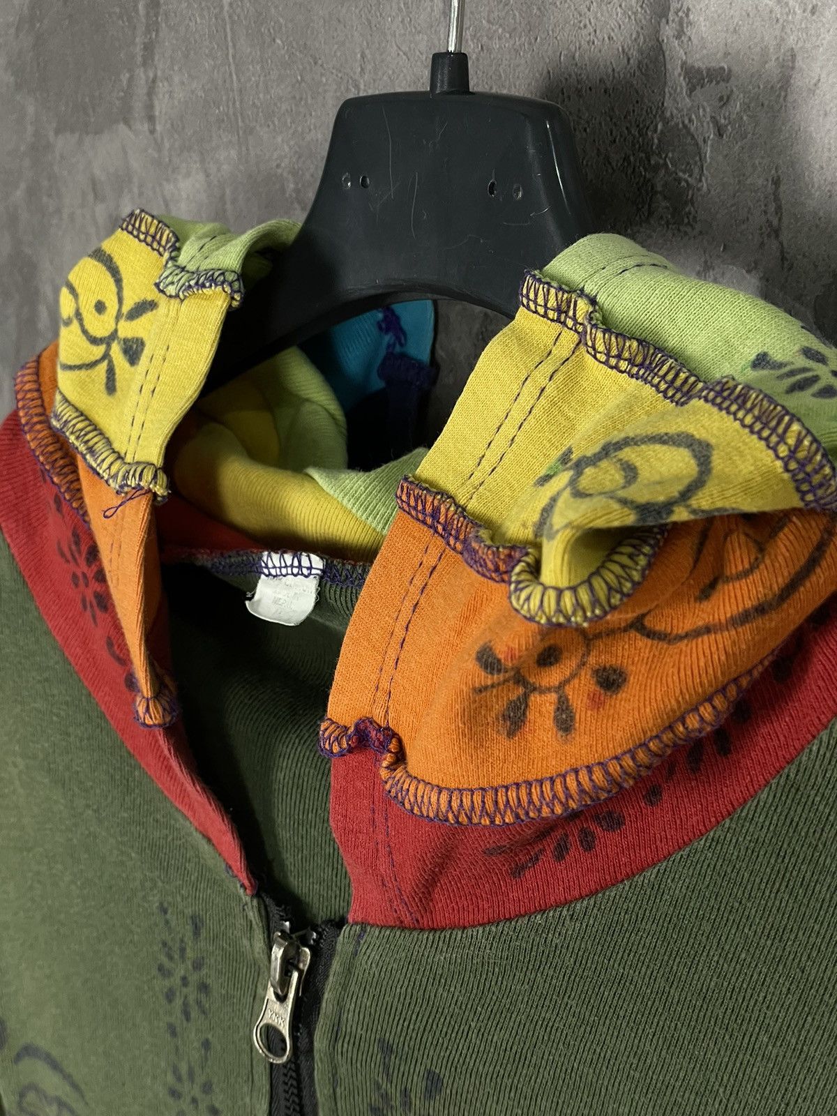 Japanese Brand × Vintage Y2K Nepal Fantasy Zip Up Hoodie Patchwork vintage 90s Size L / US 10 / IT 46 - 12 Thumbnail