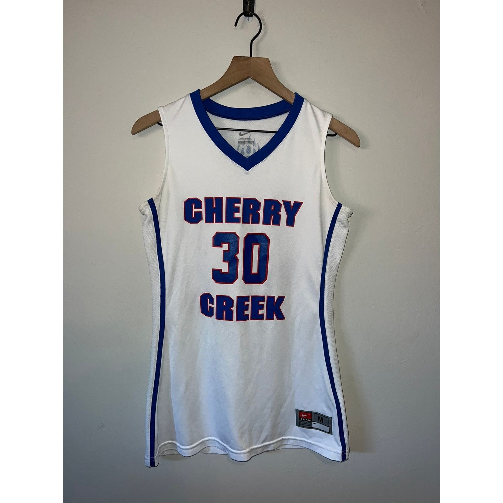 Nike Cherry Creek Jersey Y2K Nike #30 White Basketball Jersey M Size US M / EU 48-50 / 2 - 1 Thumbnail