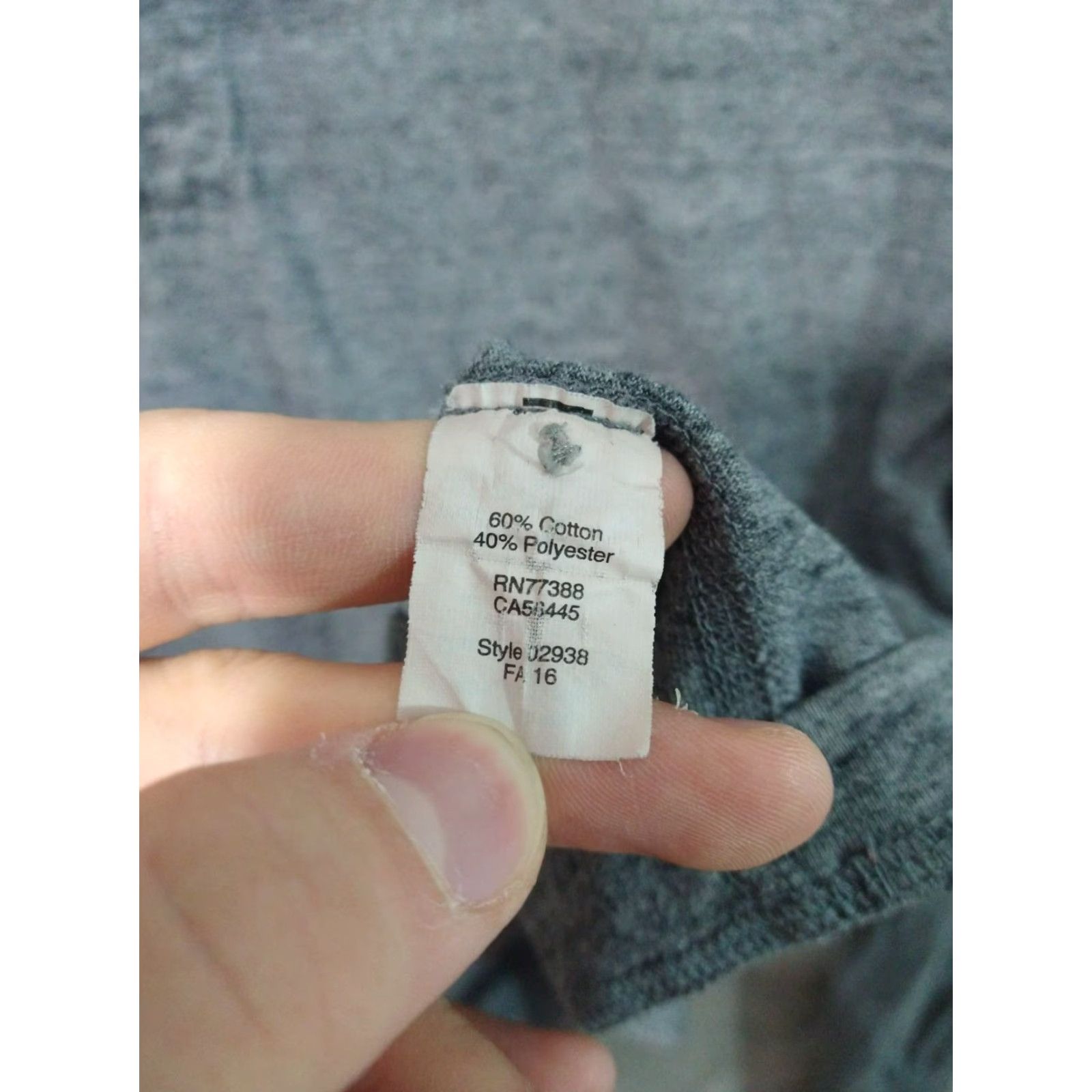 J.Crew J.CREW Mens XL Gray Heathered Henley Long Sleeve Shirt Cotton Polyester Knit Pullover Casual T-Shirt Size US XL / EU 56 / 4 - 6 Thumbnail
