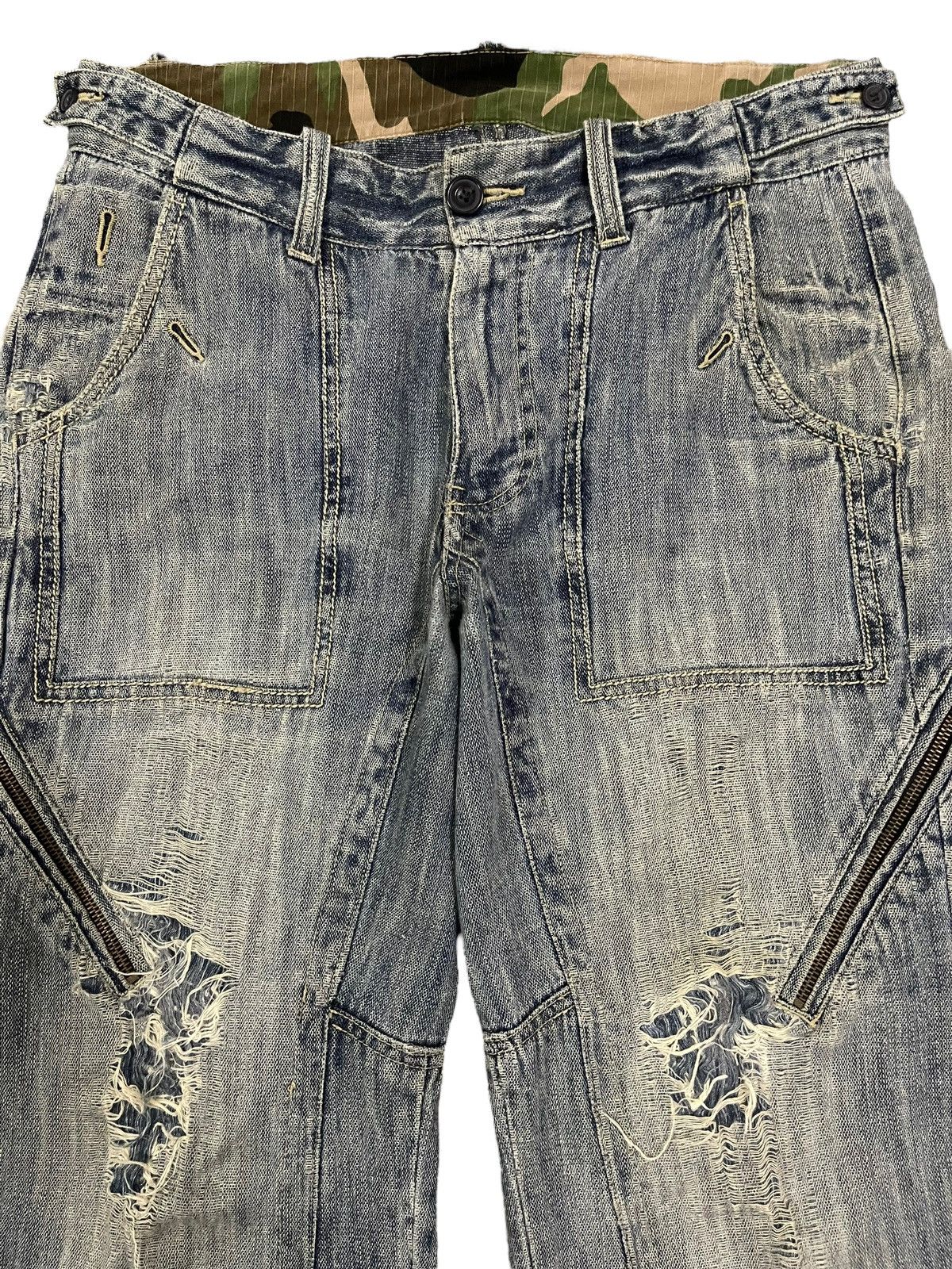 Japanese Brand Vintage Japanese Brand Distressed Avant Garde Baggy Jeans Size US 34 / EU 50 - 3 Thumbnail