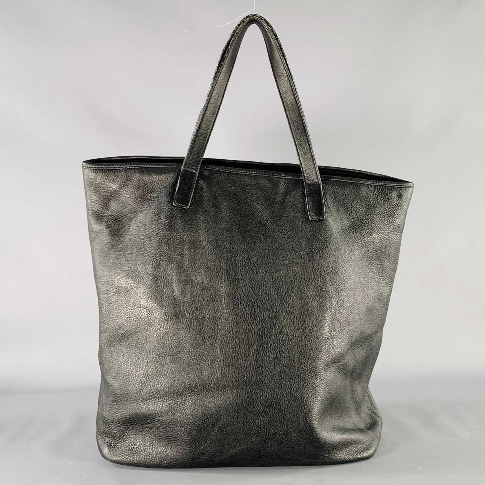 Max Mara MAX MARA Black Leather Tote Top Handles Zip Handbag Size ONE SIZE - 3 Thumbnail