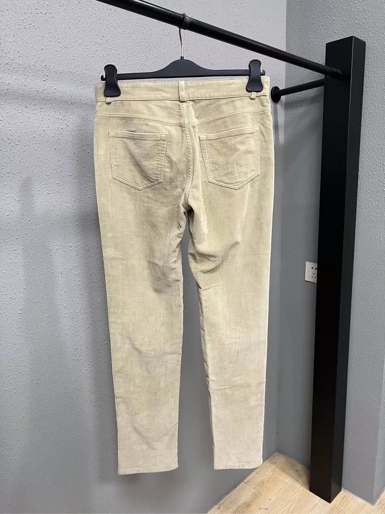 Loro Piana LORO PIANA size42 Kaki corduroy trousers Size US 42 / EU 58 - 2 Thumbnail