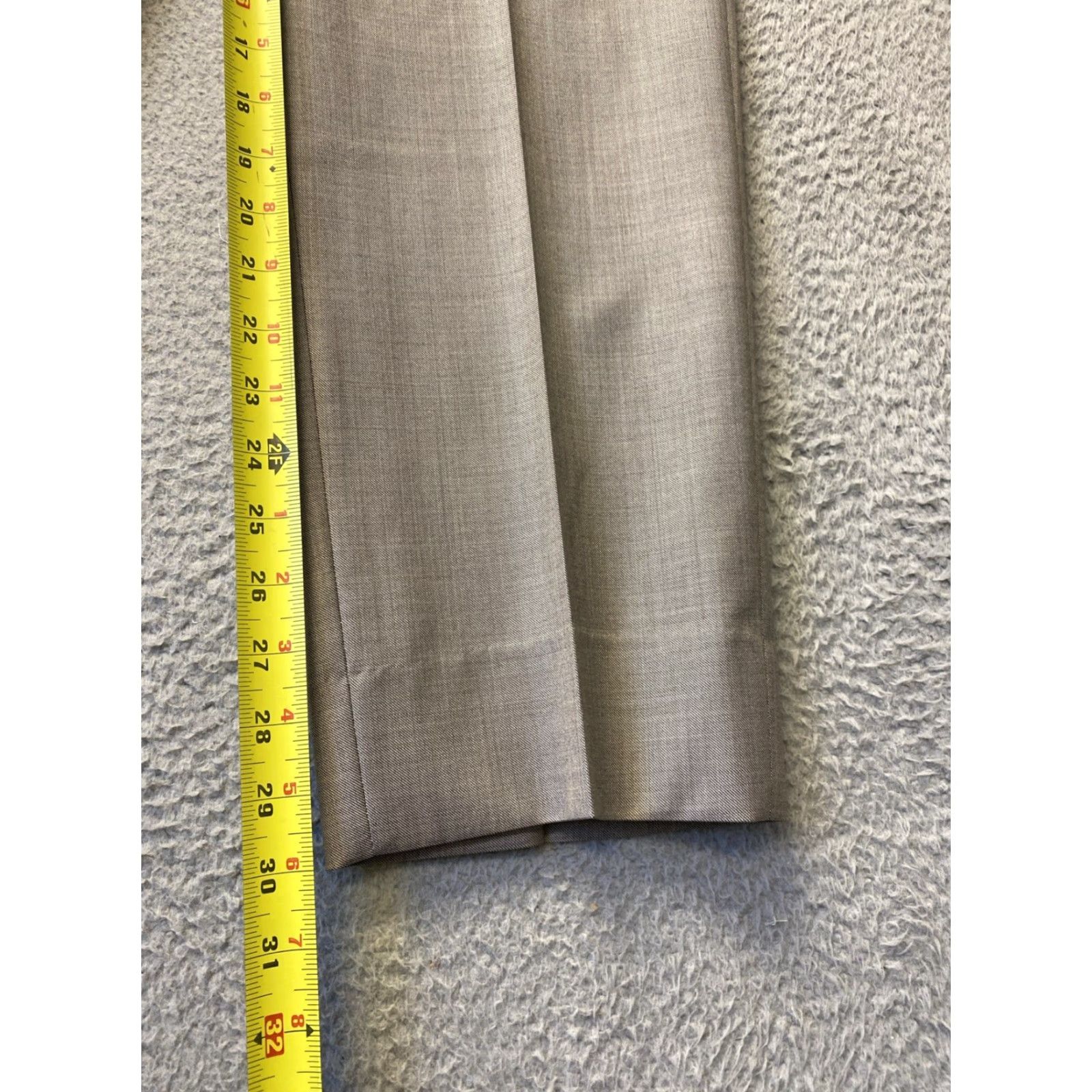 ZANETTI Wool Pants Mens 38x30 Sand Gray Dress Pants Straight Leg NWOT