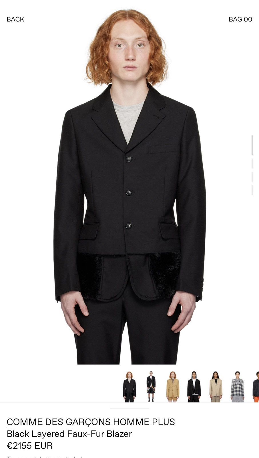 Comme des Garcons Homme Plus Comme des Garçon homme plus flockered blazer Size 48L - 6 Thumbnail