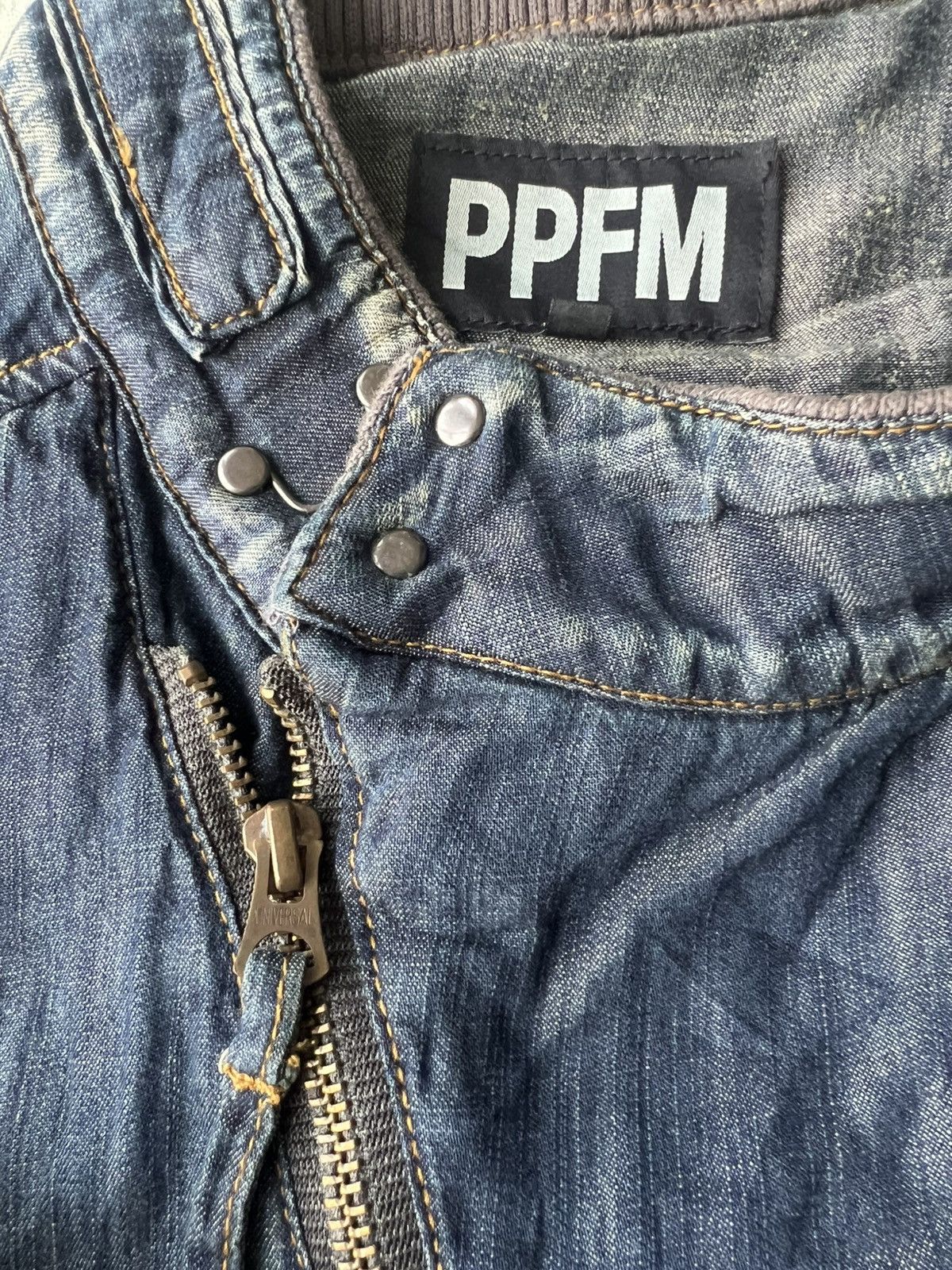 If Six Was Nine Y2K Asymmetrical Zipper Bondage Denim Cafe Racer Jkt PPFM Size US M / EU 48-50 / 2 - 7 Thumbnail