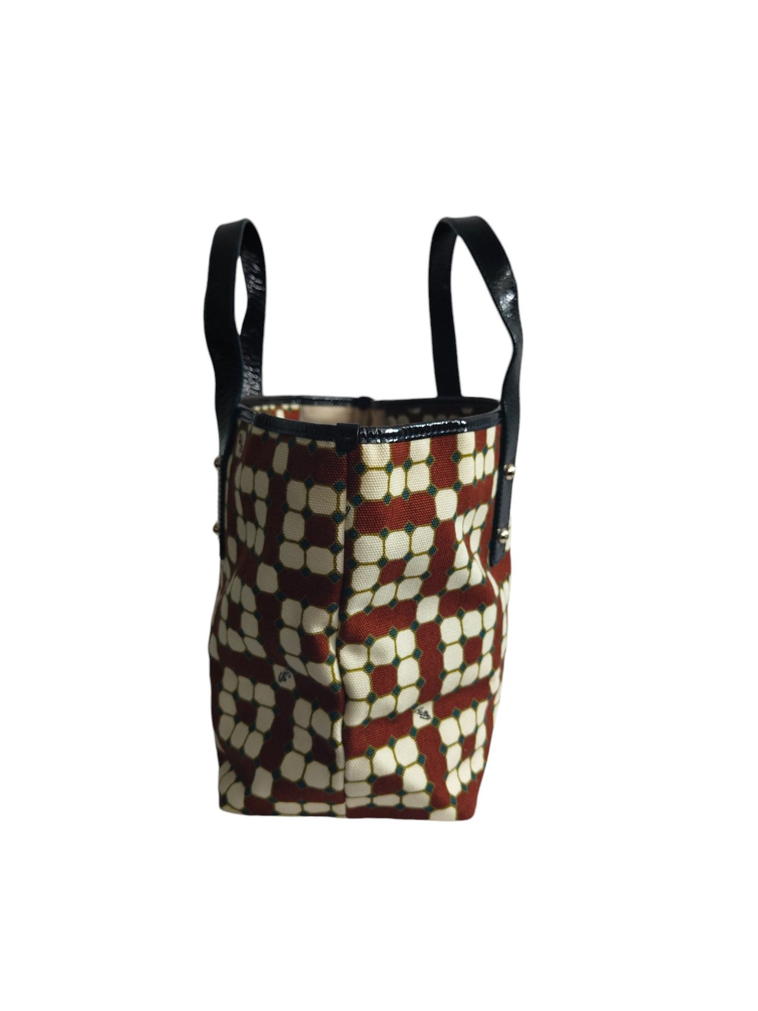 Bally Canvas Tote Bag With Overall Burgundy And Beige Pattern Size ONE SIZE - 2 Thumbnail