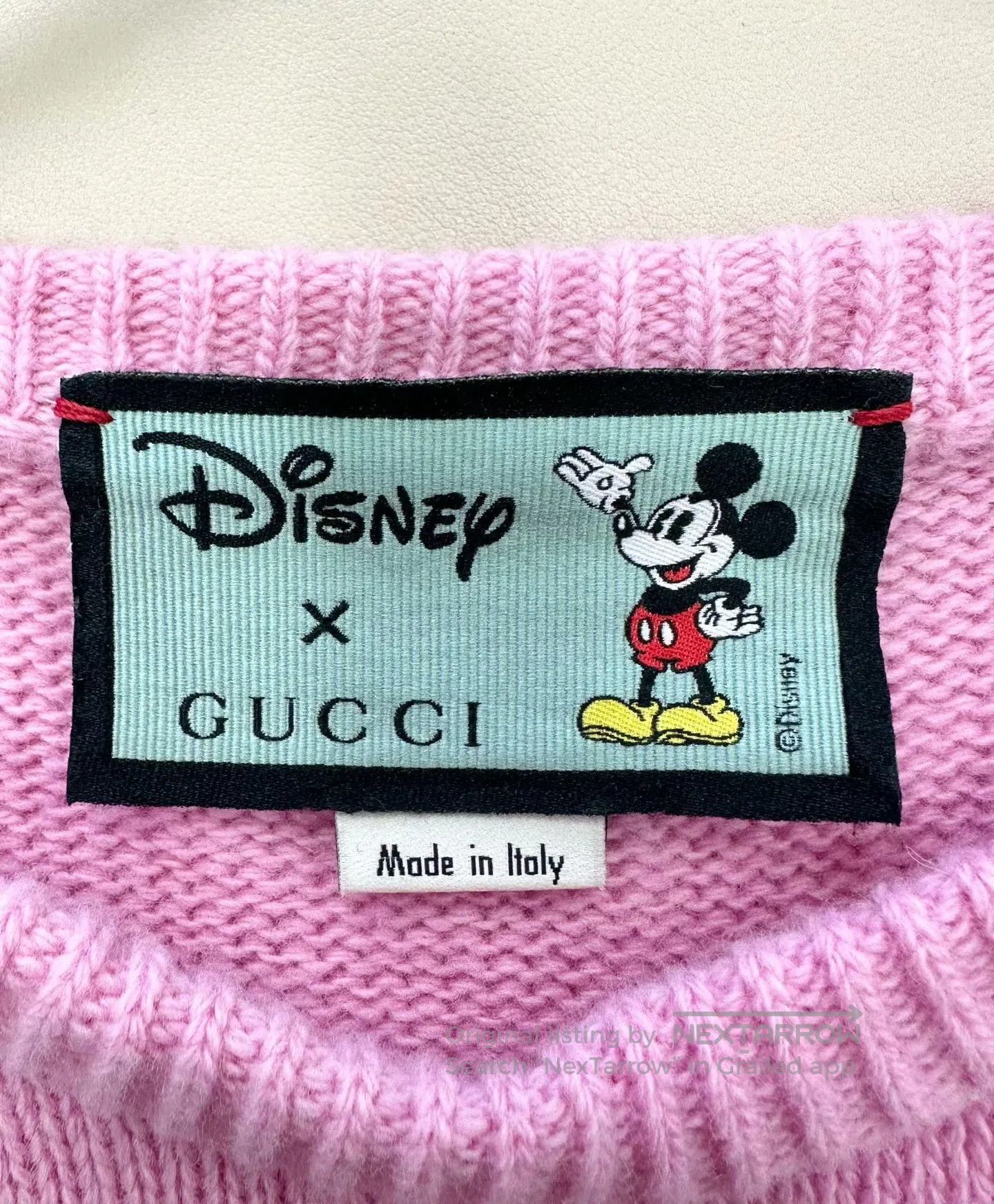 Gucci Guicci Pink Cartoon Mickey Round Neck Long-sleeve Sweater| Size M / US 6-8 / IT 42-44 - 3 Thumbnail