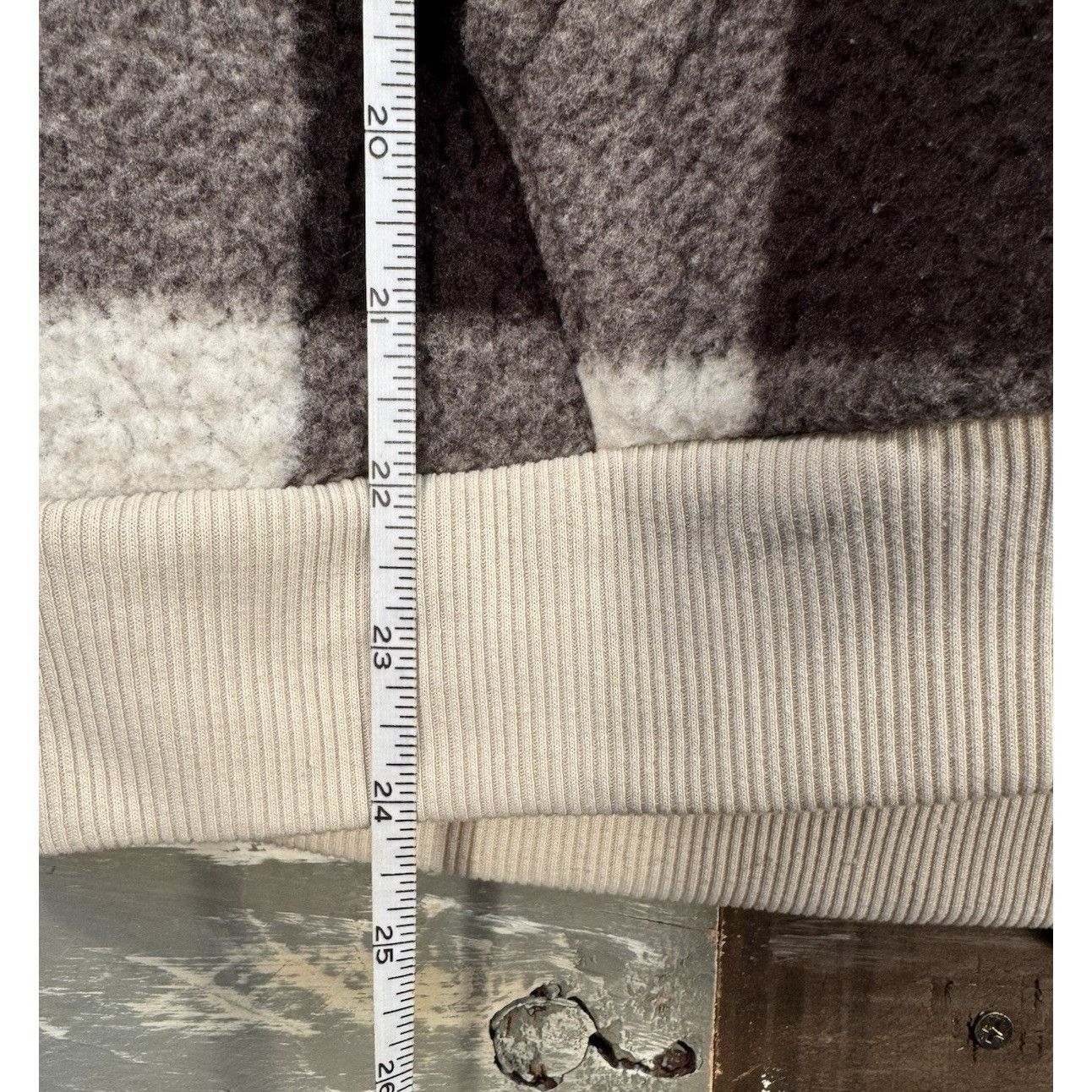 American Eagle Outfitters AMERICAN EAGLE Sherpa Hoodie M Black White Plaid Fleece Cozy Size M / US 6-8 / IT 42-44 - 9 Thumbnail
