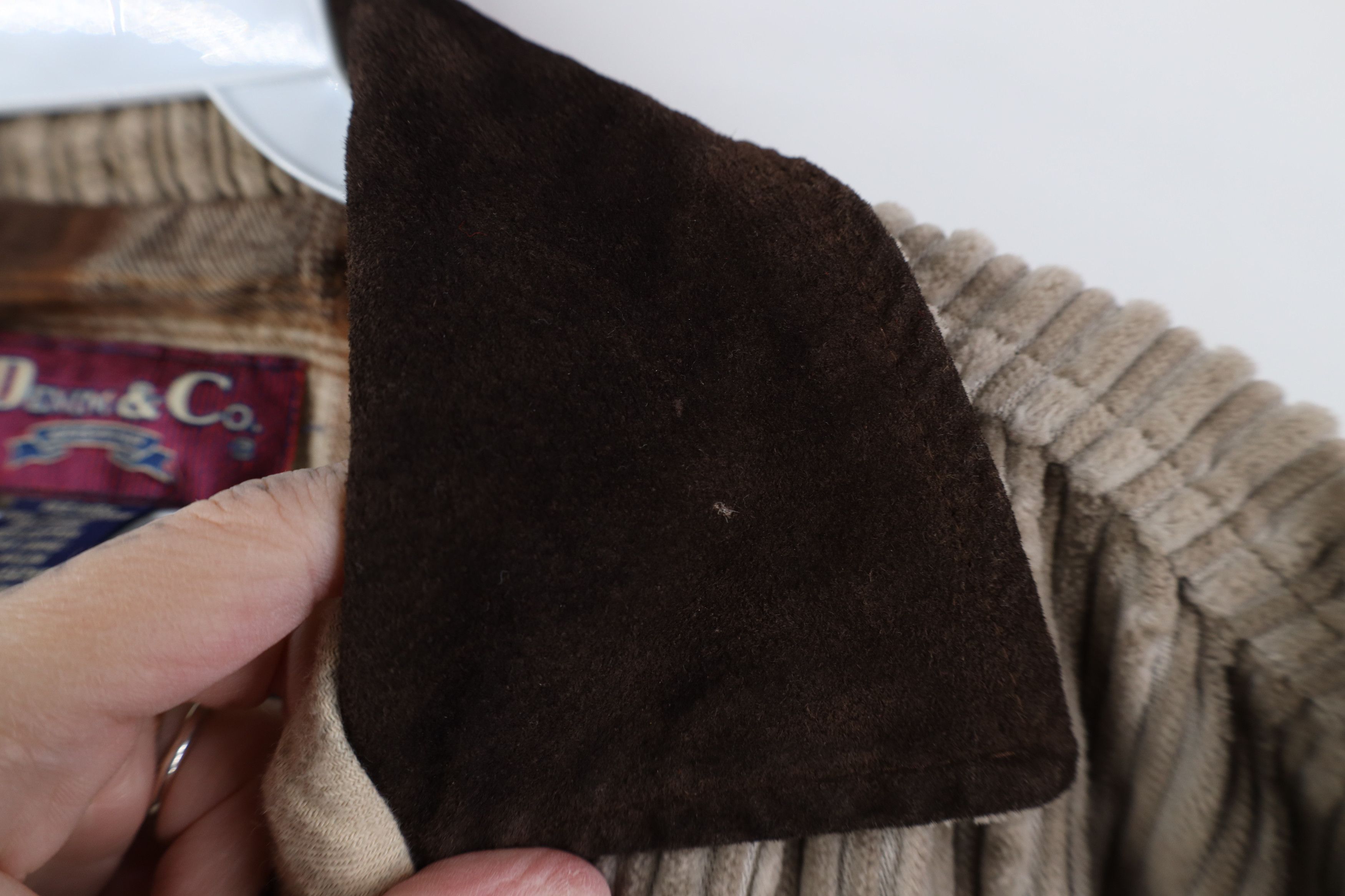 Vintage Vintage 90s Streetwear Suede Leather Collar Corduroy Jacket Size L / US 10 / IT 46 - 10 Thumbnail