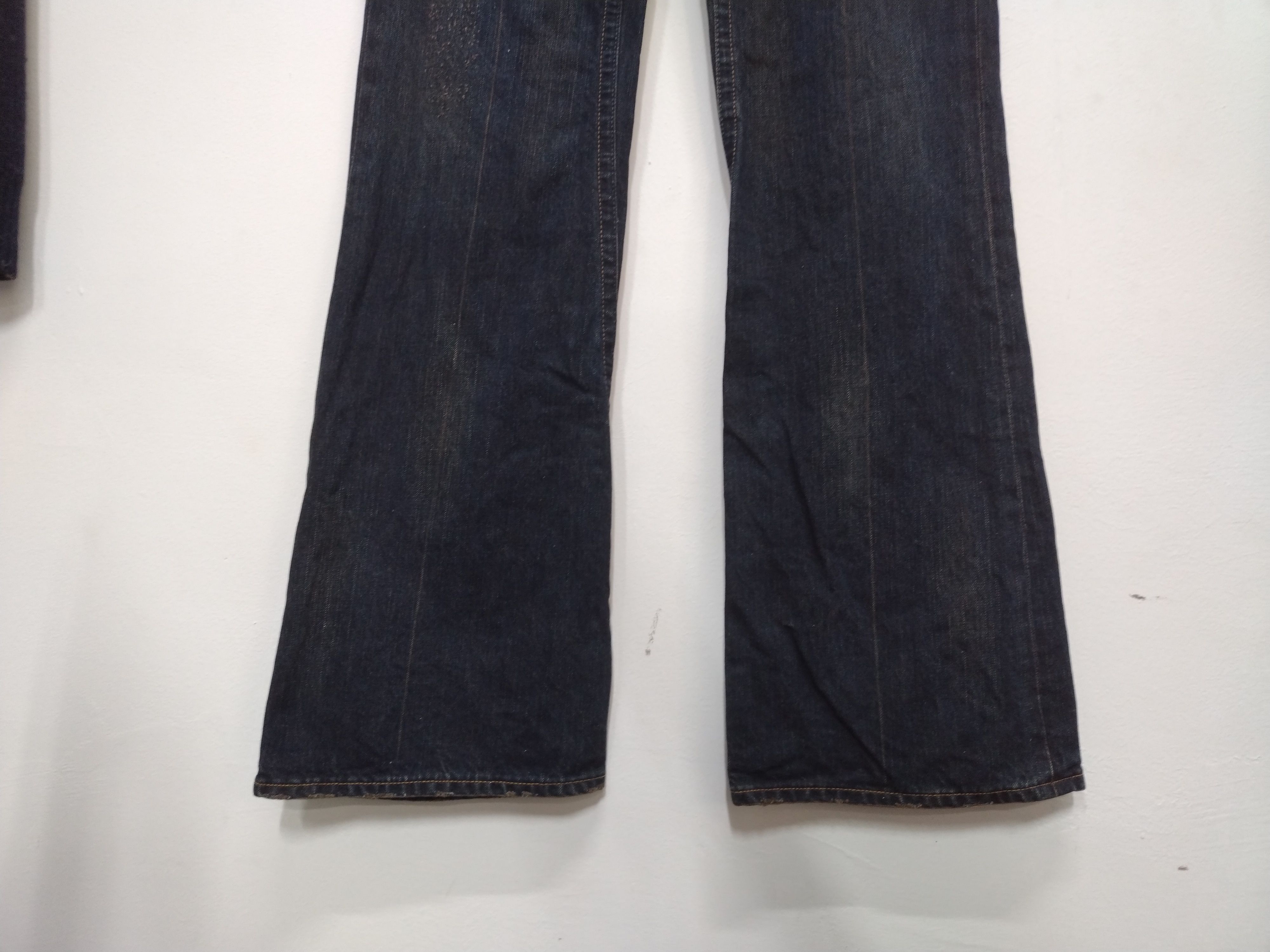 If Six Was Nine 💥STEALS! FLARE BRAPPERS DISTRESSED DESIGN JEANS Size 32" / US 10 / IT 46 - 6 Thumbnail